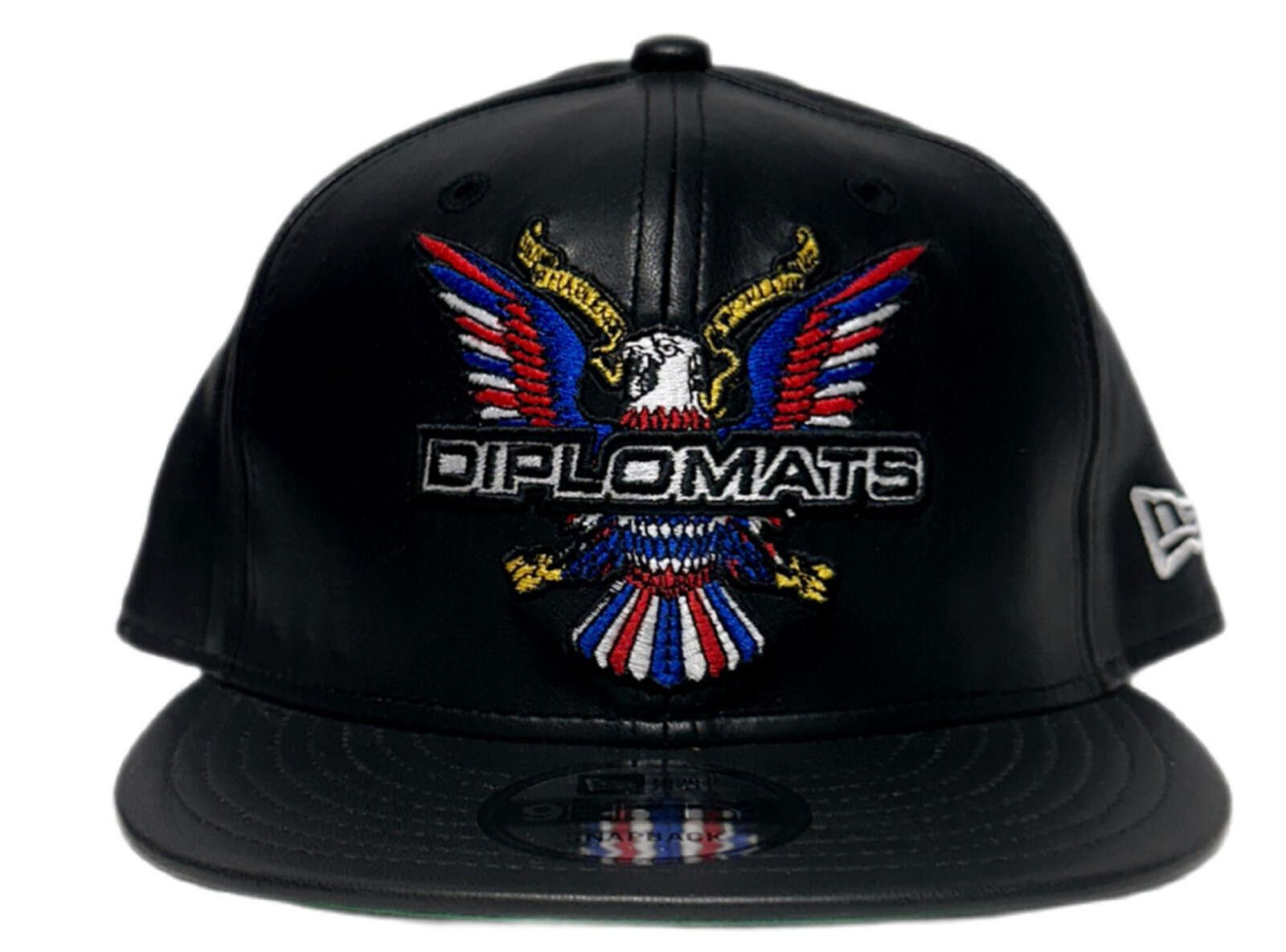 New Era New Era Harlem Diplomats Eagle Black Leather 9FIFTY Snapback Size ONE SIZE - 2 Thumbnail