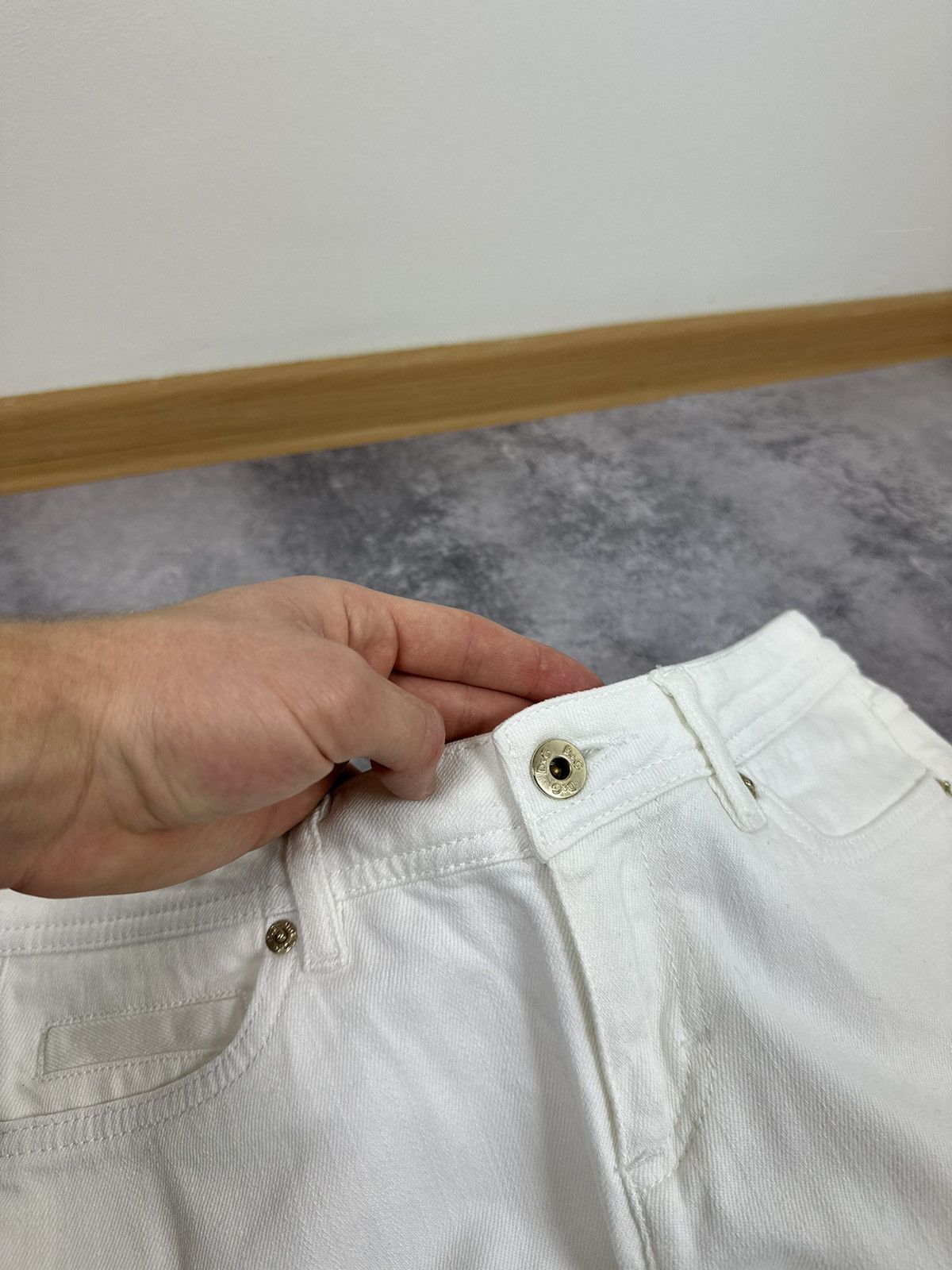 Dolce & Gabbana Vintage Dolce & Gabbana Luxury Designer White Jeans Pants Size 27" / US 4 / IT 40 - 14 Thumbnail