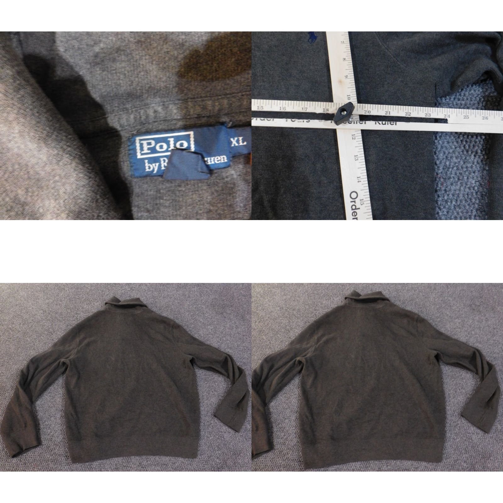 Polo Ralph Lauren Polo Ralph Lauren Sweater Mens XL Gray Knit Cotton Pullover Button Neck High Knit Solid Size US XL / EU 56 / 4 - 8 Thumbnail