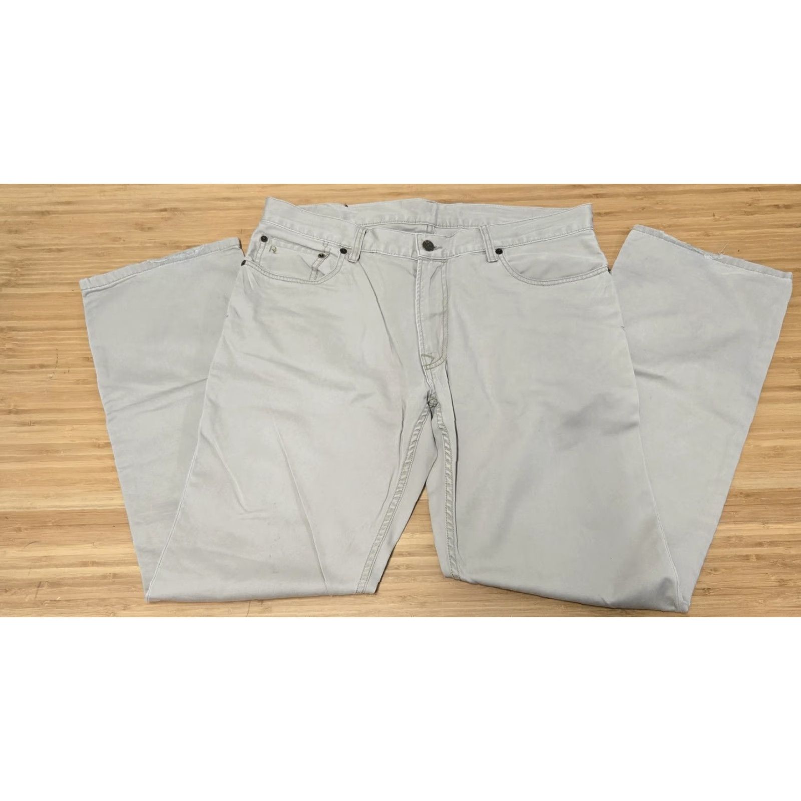 Polo Ralph Lauren VINTAGE Polo Ralph Lauren Pants Mens 35x32 Gray Twill 5 Pocket Straight Leg Classic Fit Size US S / EU 44-46 / 1 - 4 Thumbnail