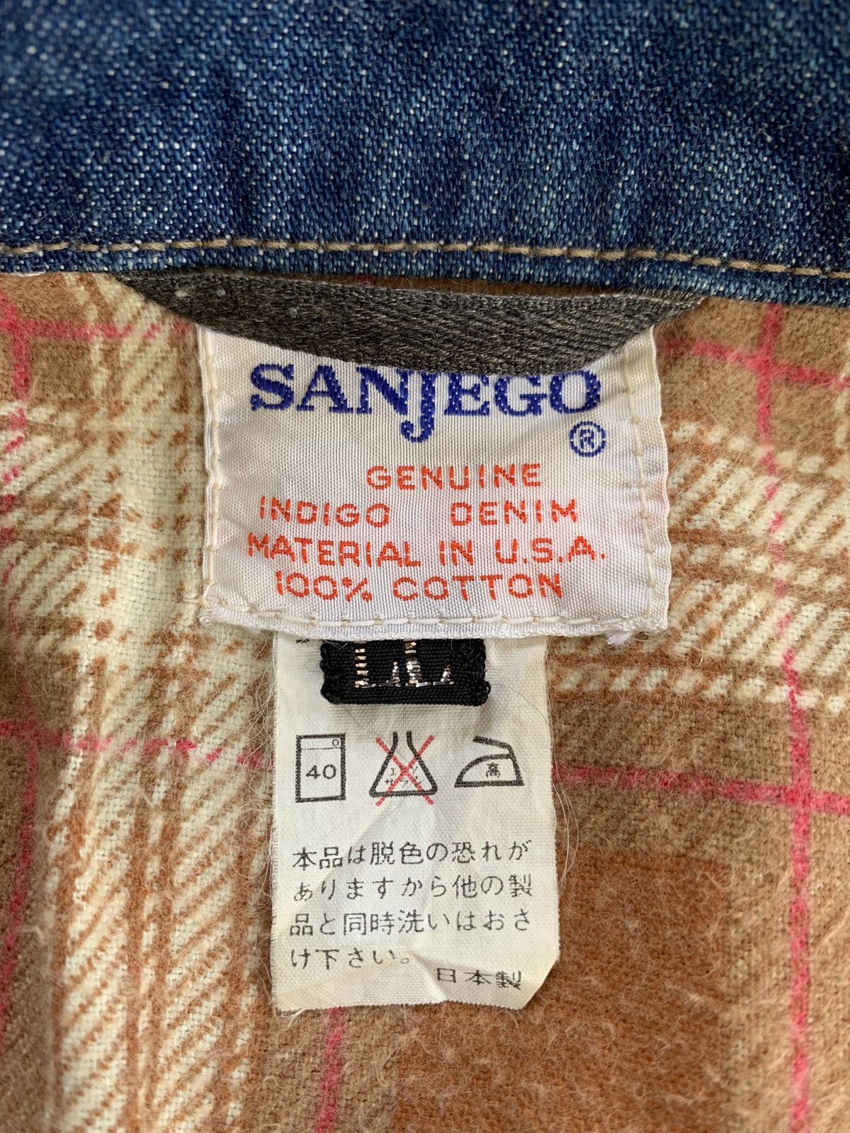 Indigo Sanjego Genuine Indigo Denim Jacket Size US L / EU 52-54 / 3 - 17 Thumbnail