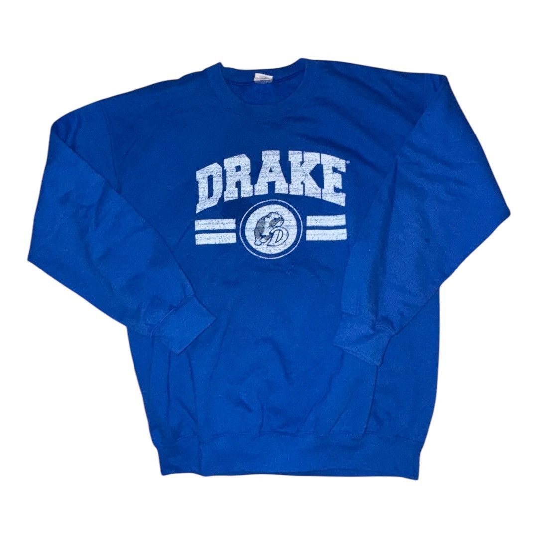 Gildan Drake University Bulldogs Crewneck Sweatshirt Spell Out Logo Size US L / EU 52-54 / 3 - 1 Thumbnail