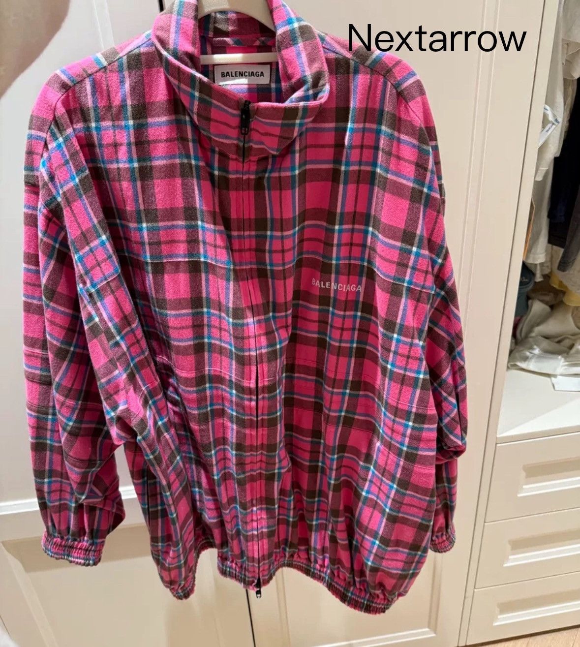 Balenciaga Balenciaga Pink Checkered jacket 2412-Nextarrow Size XS / US 0-2 / IT 36-38 - 1 Thumbnail