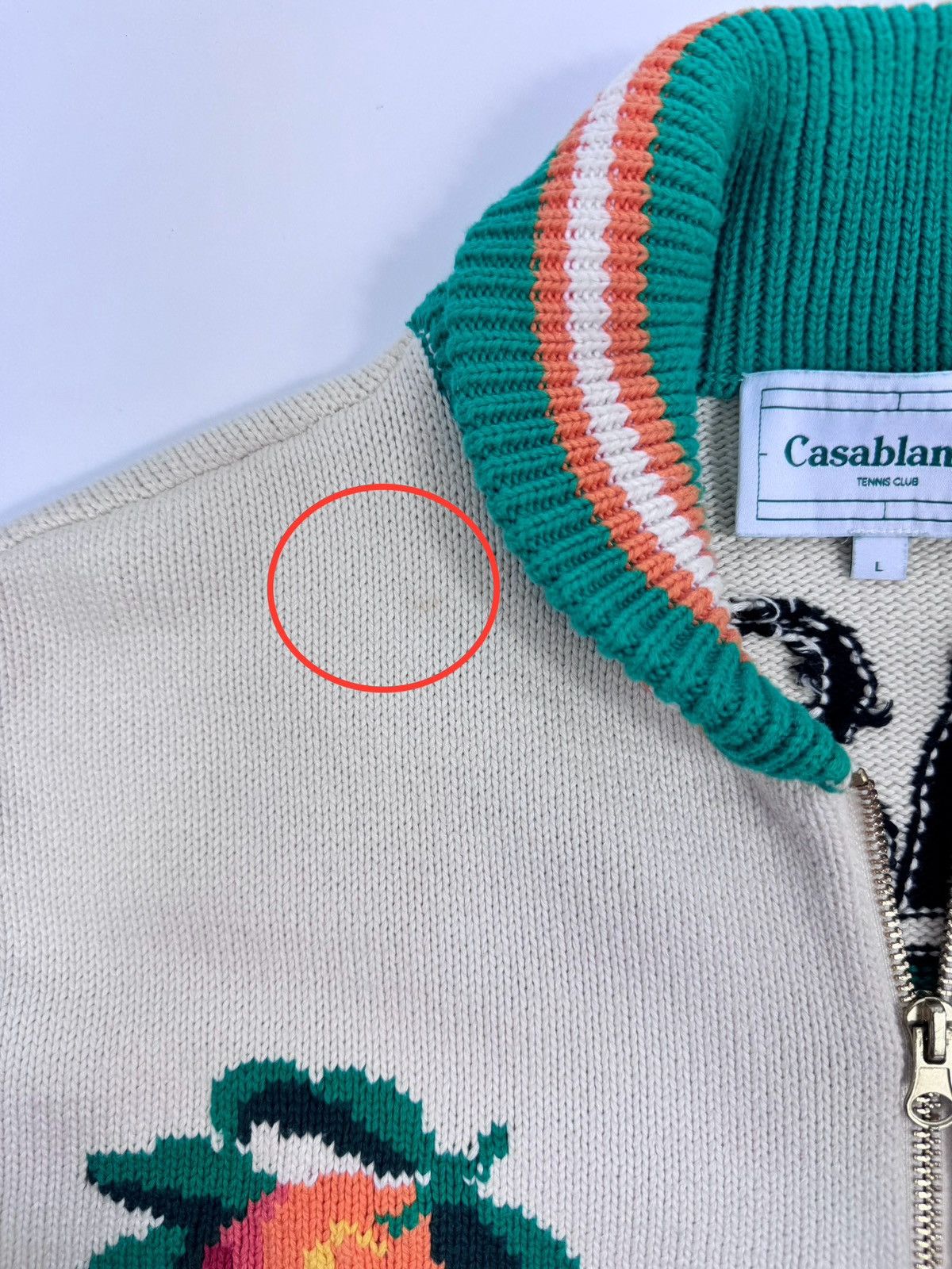 Casablanca LOGO PRINT KNIT ZIP UP SWEATER Size US L / EU 52-54 / 3 - 4 Thumbnail