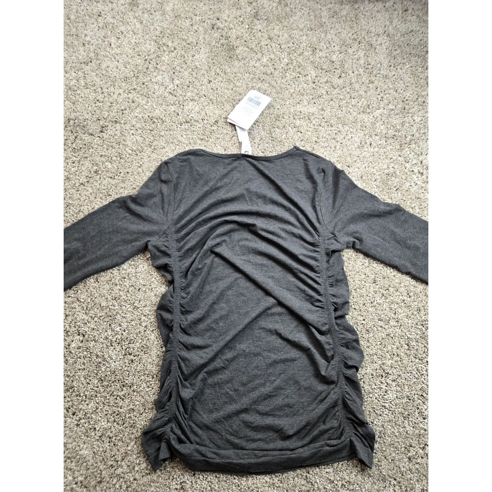 Fabletics Fabletics Kathie Seamless Ruched Top Womens XL Gray Long Sleeve Athletic Shirt Size XL / US 12-14 / IT 48-50 - 6 Thumbnail