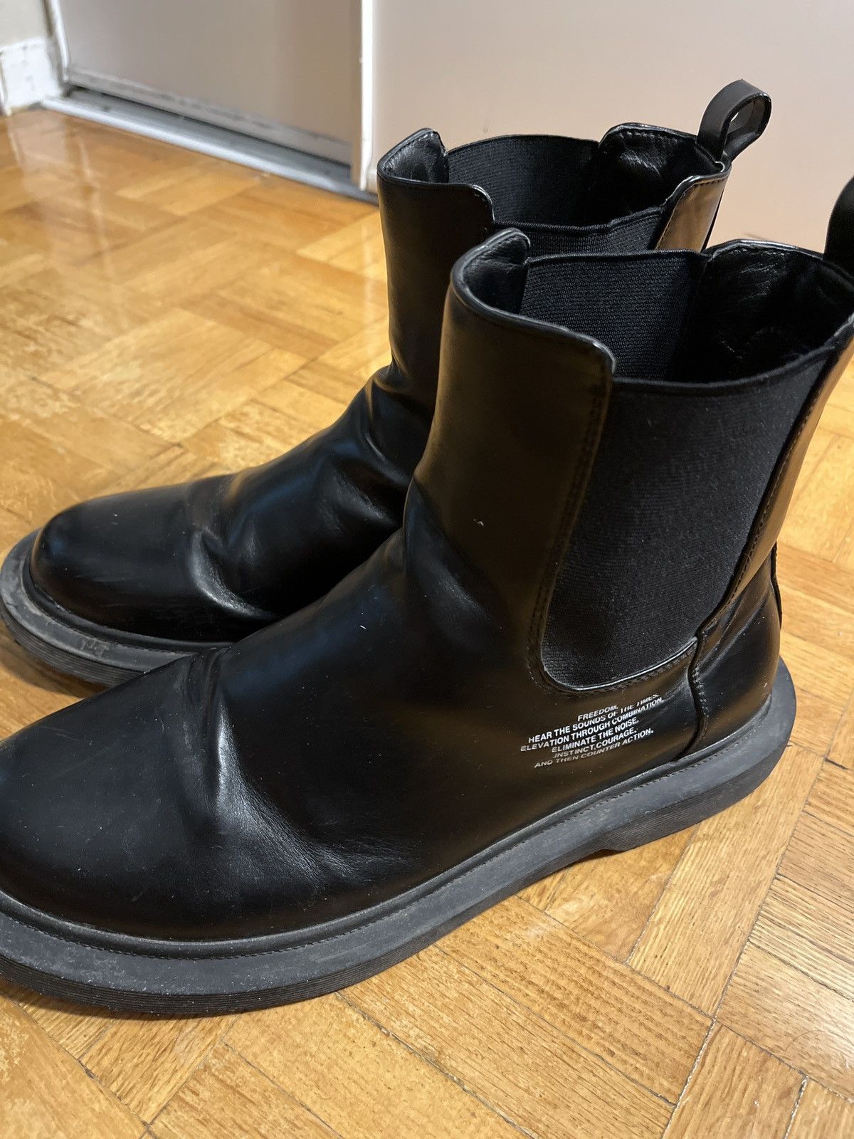 Undercover GU x UNDERCOVER Side Gore Boots Black Leather 28 cm Size US 10 / EU 43 - 3 Thumbnail