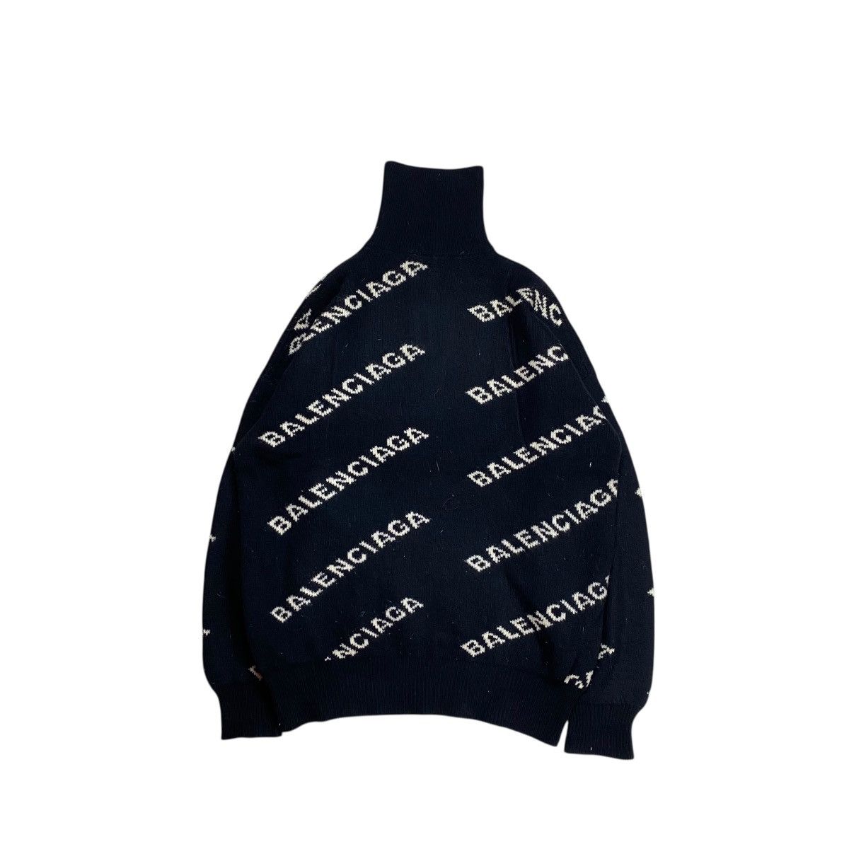 Balenciaga Balenciaga Halfzip Intarsia Logo Oversized Knitwear Size US S / EU 44-46 / 1 - 4 Thumbnail