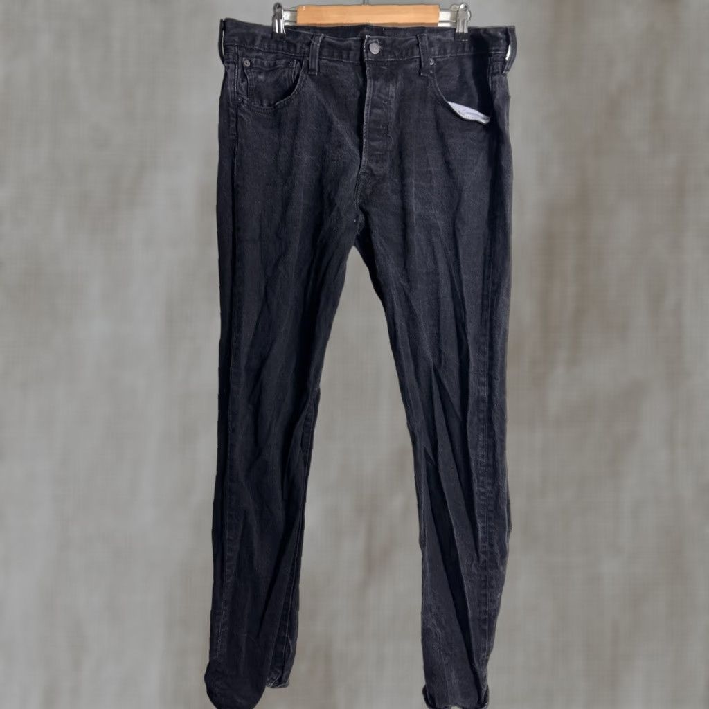 Levi's VINTAGE Levi's 501 Button Fly Straight Jeans Black Mens Size 38x34 Size US 38 / EU 54 - 1 Thumbnail