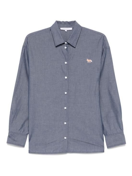 Maison Kitsune MAISON KITSUNE Women Shirts OW00401 WC5043P470 Blue Size XS / US 0-2 / IT 36-38 - 1 Thumbnail