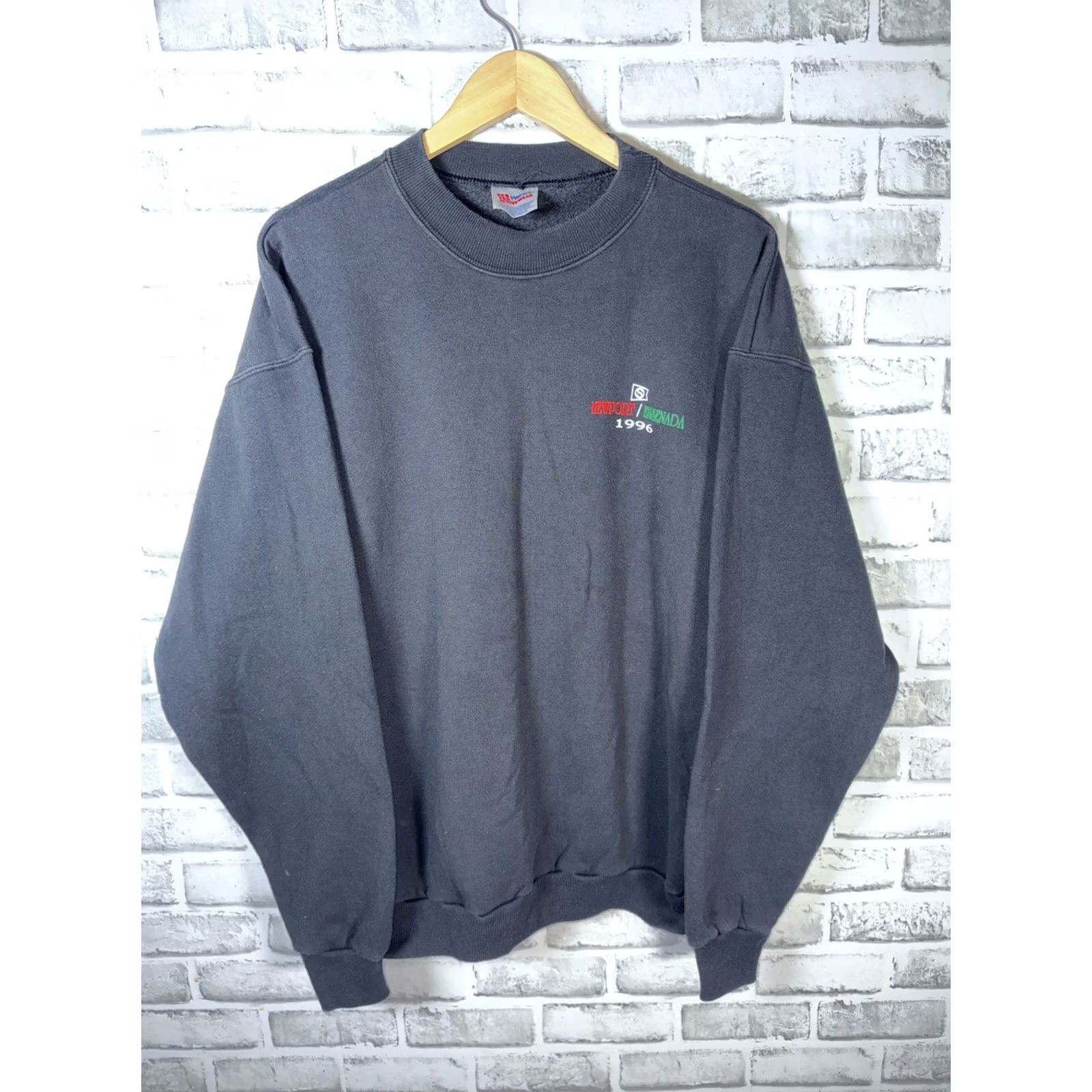 Hanes VINTAGE Newport Ensenada 1996 Sailing Print Sweatshirt Mens XL Black USA Hanes Pullover Shirt Size US XL / EU 56 / 4 - 4 Thumbnail