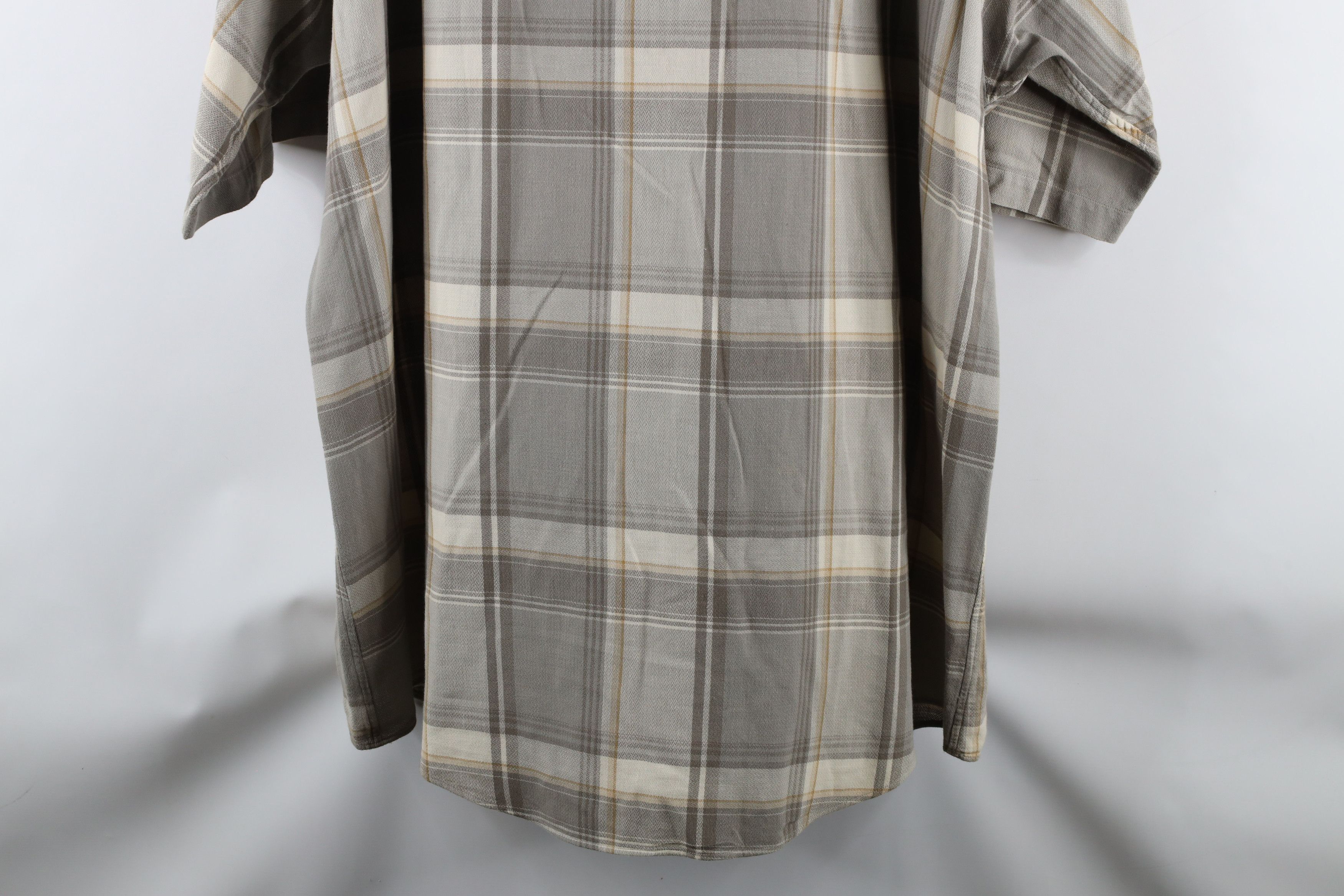 Nautica × Vintage Vintage 90s Nautica Fit Knit Short Sleeve Button Shirt Plaid Size US XXL / EU 58 / 5 - 10 Thumbnail