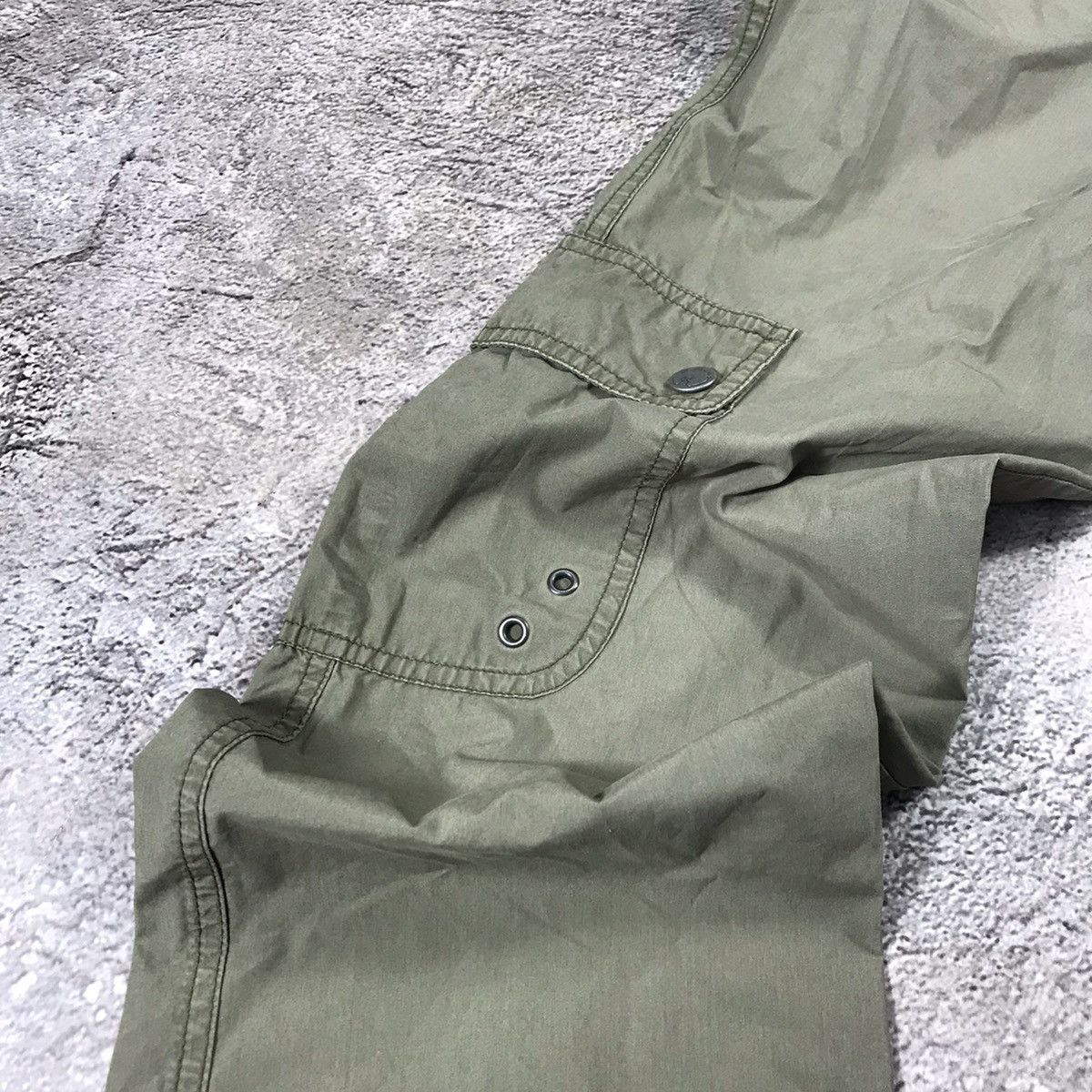 Vintage Vintage Y2K Baggy Cargo Pants Distressed Streetwear Olive 28 Size 28" / US 6 / IT 42 - 3 Thumbnail