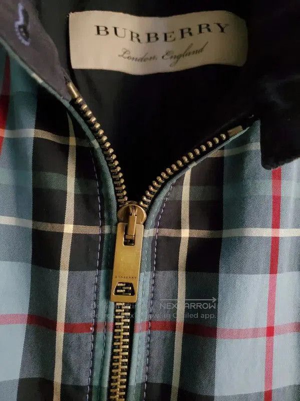 Burberry Burberry Blue Plaid Cotton Jacket for Women. Size L / US 10 / IT 46 - 2 Thumbnail