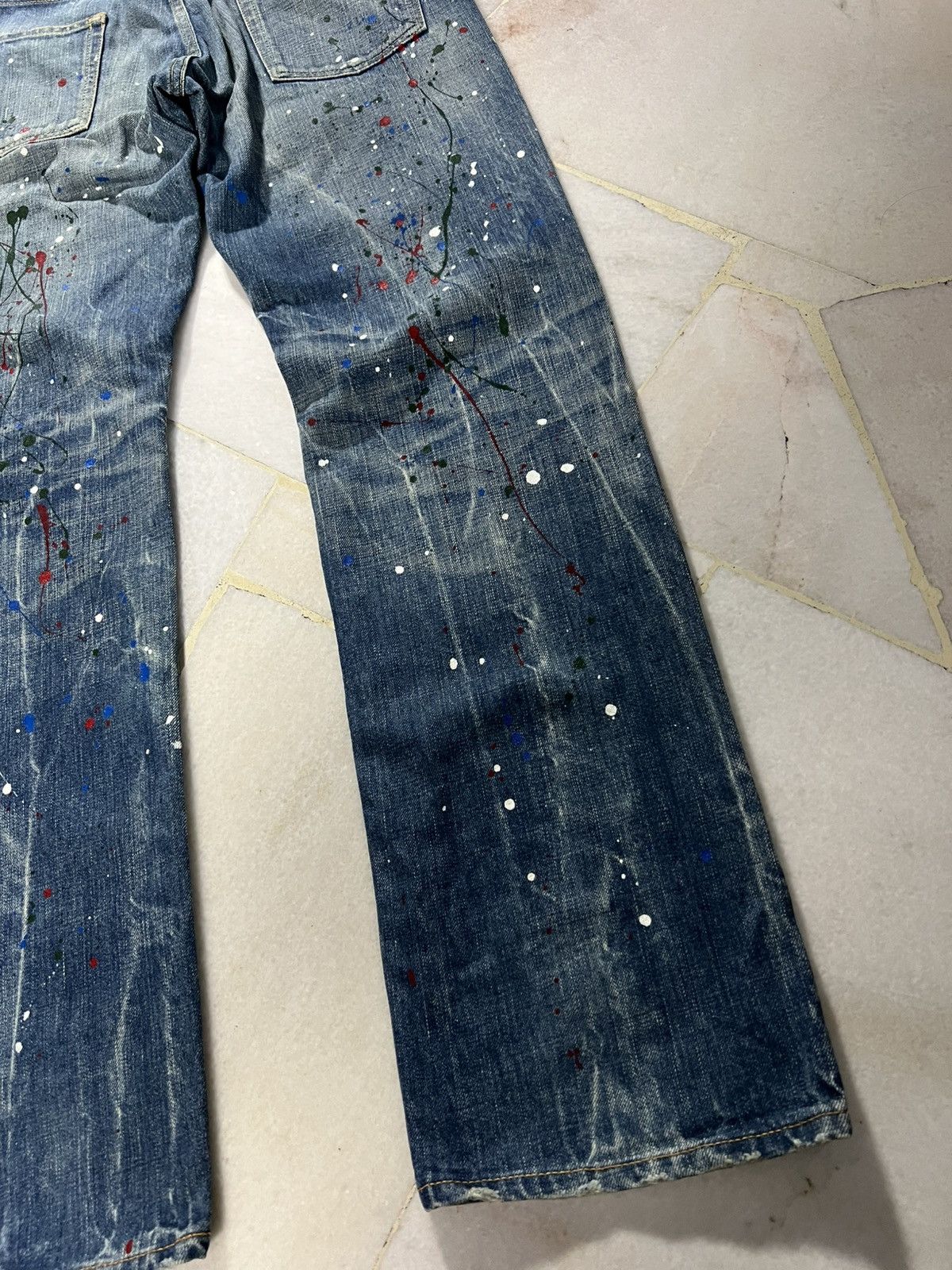 If Six Was Nine × Seditionaries × Sophnet. 💥Rare💥Vintage Sophnet. Painter Ripped Backle Back Jeans Size US 32 / EU 48 - 10 Thumbnail