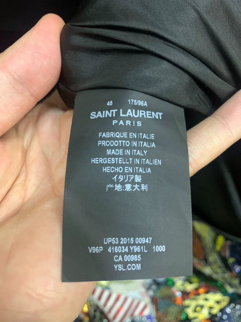 Saint Laurent Paris Saint Laurent Paris Cartoon Embroidered Splicing Jacket-250 Size US M / EU 48-50 / 2 - 4 Thumbnail