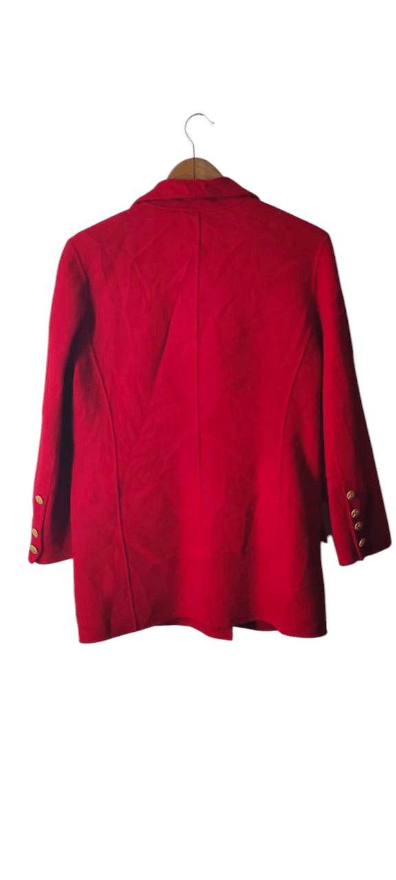 Sonia Rykiel SONIA RYKEL PARIS RED PEACOAT DOUBLE BREAST JACKET Size M / US 6-8 / IT 42-44 - 7 Thumbnail
