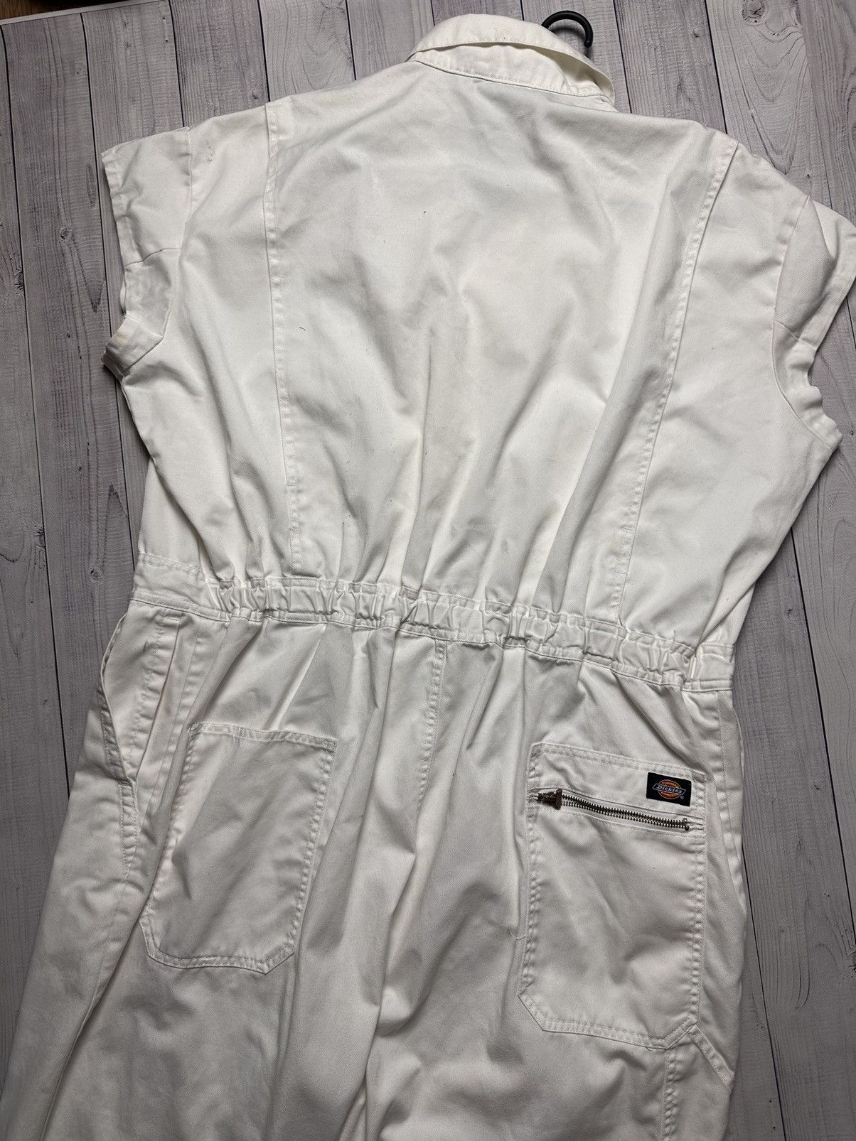 Dickies × Vintage Vintage Dickies overall streetwear size XL logo white denim Size US 36 / EU 52 - 6 Thumbnail