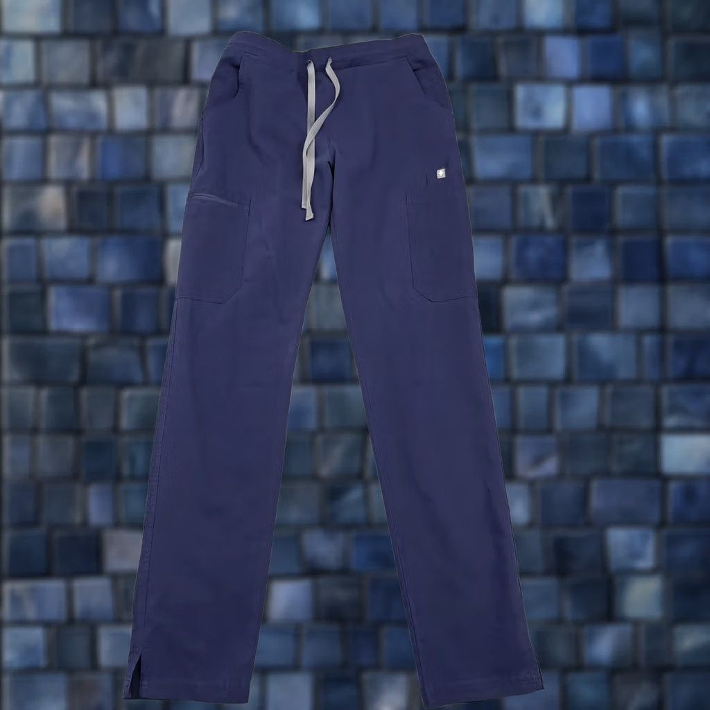 Vintage FIGS Pants Womens XS Blue Technical Collection Cargo Scrub Drawstring Pockets Size 26" / US 2 / IT 38 - 1 Thumbnail