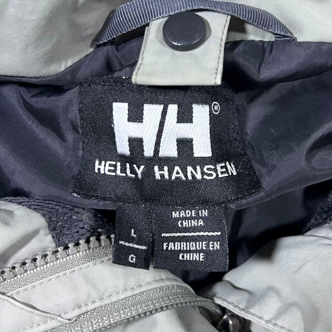 Helly Hansen Helly Hansen Jacket Windbreaker Hooded Nylon Zip Sailing Hiking Blue Beige Large Mens Regular Size L Size US L / EU 52-54 / 3 - 4 Thumbnail