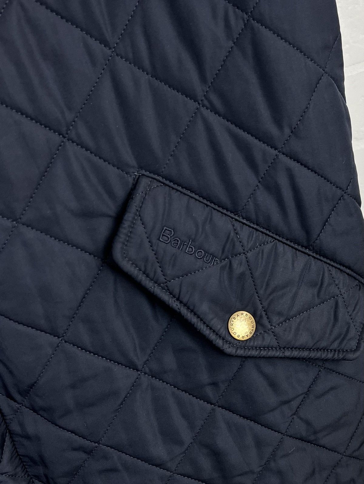 Barbour BARBOUR Jacket Quilted POWELL Pockets Logo Blue Men’s Size US XL / EU 56 / 4 - 4 Thumbnail