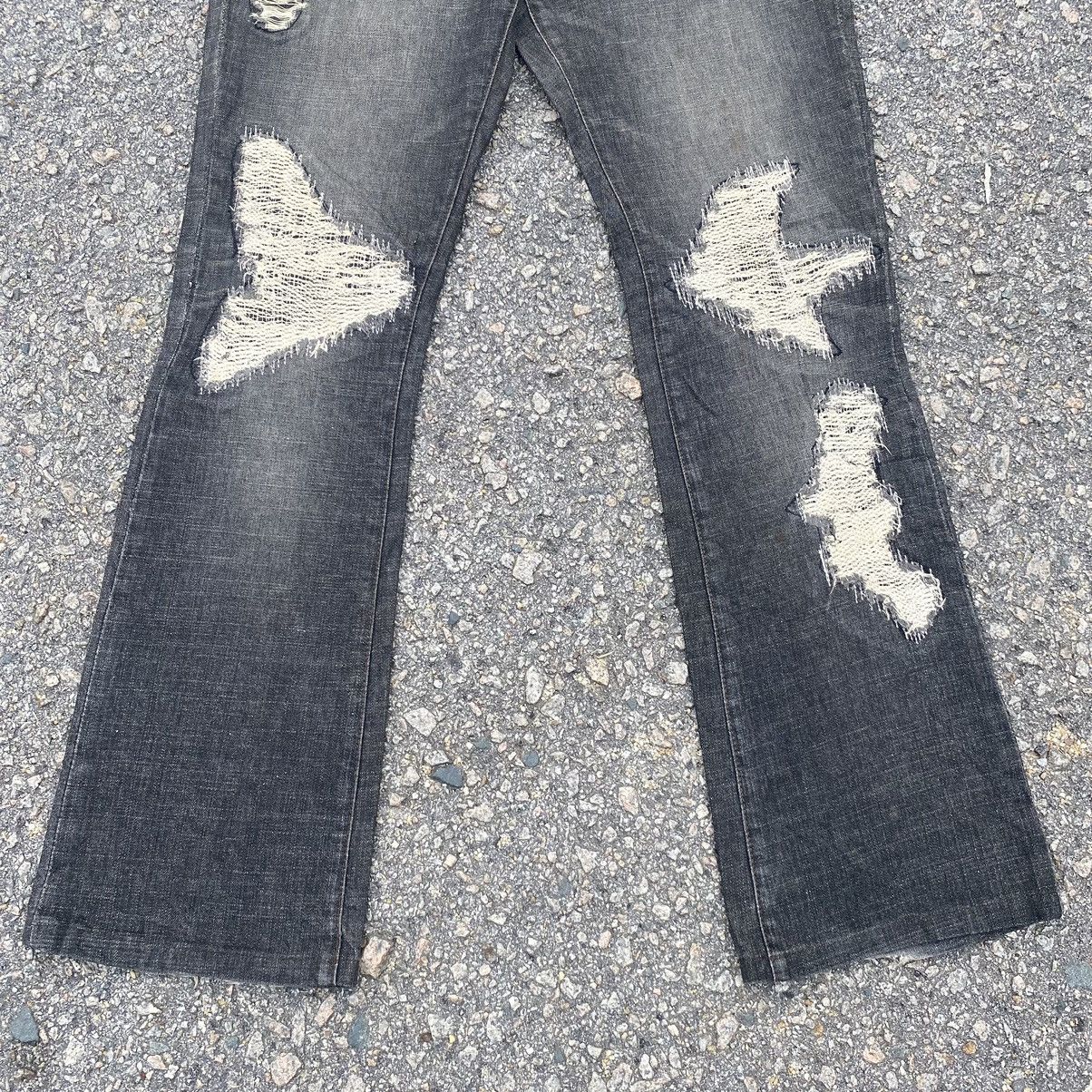 Japanese Brand VINTAGE JAPANESE BRAND BLACK DISTRESSED FLARE JEANS PANTS Size US 31 - 4 Thumbnail