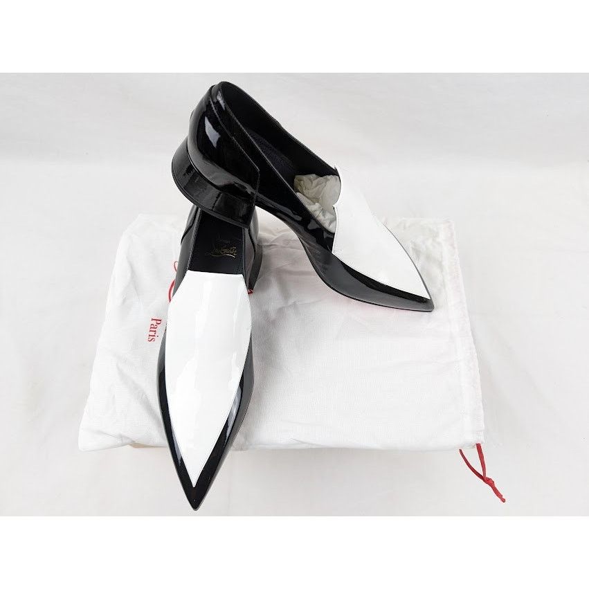 Christian Louboutin o1rshd1 Aiglon 30 Shoes in White / Black Size US 8 / EU 41 - 17 Thumbnail