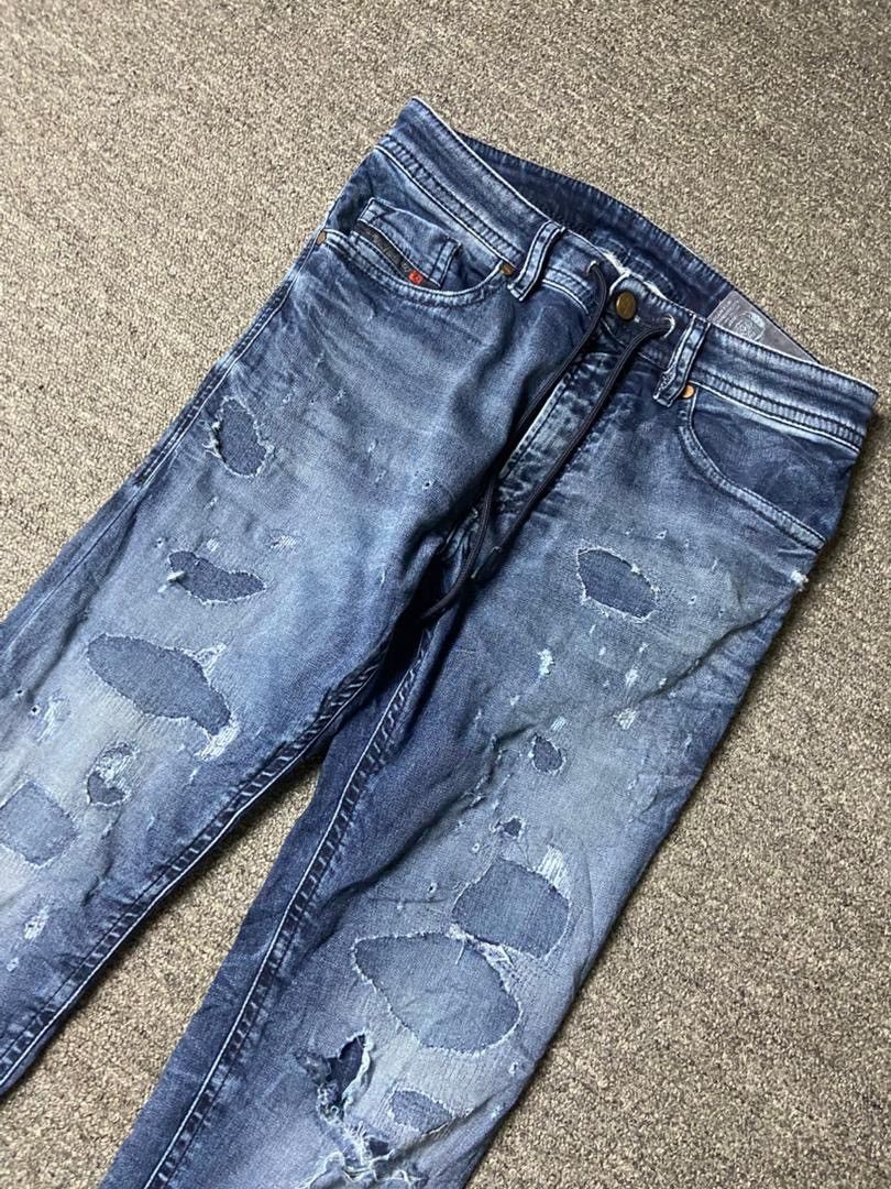 Diesel Diesel Thommer-T Distressed Slim Fit Jeans (175) Size US 29 - 10 Thumbnail