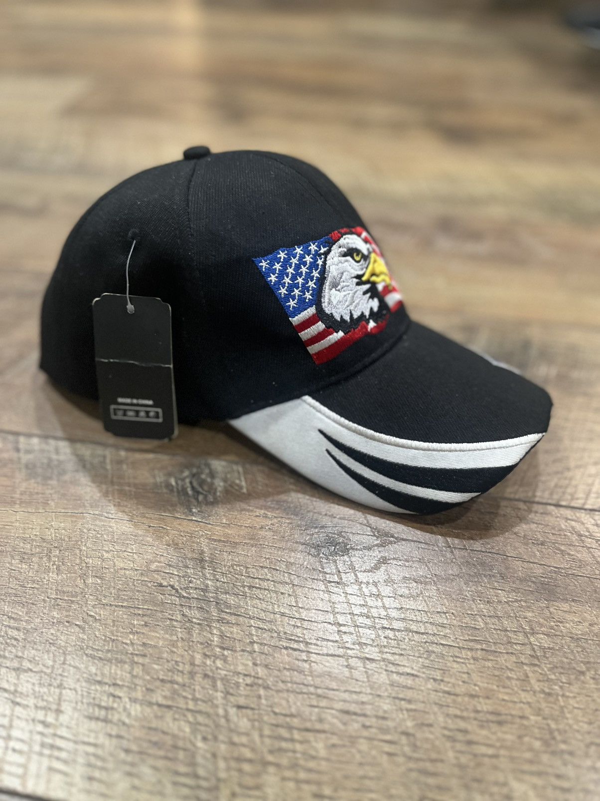 Other NEW Vintage Y2k American Flag Eagle Trucker Hat - Black - OS Size ONE SIZE - 3 Thumbnail