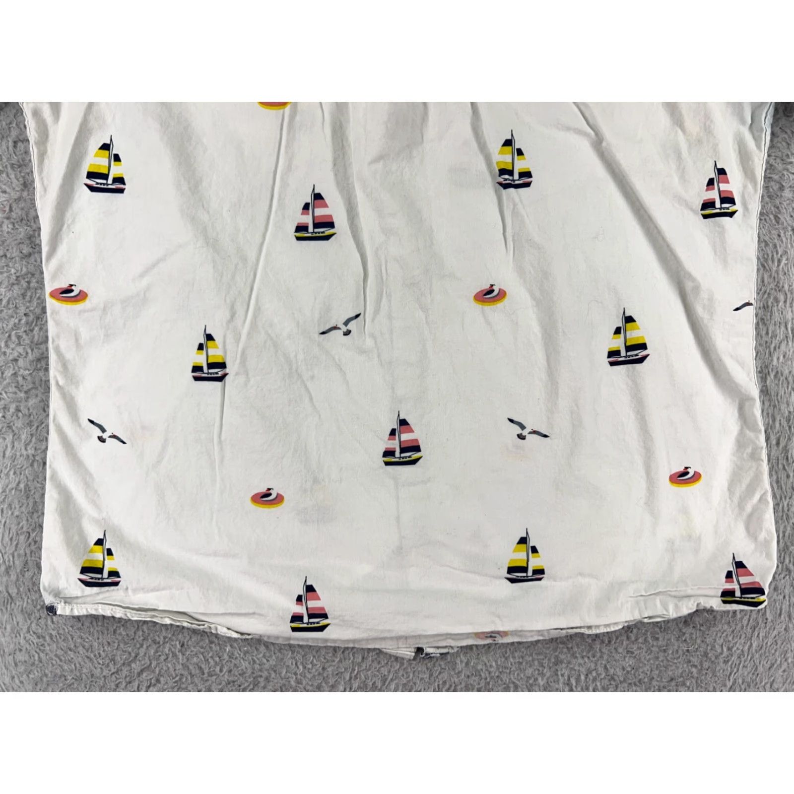 Vintage VINTAGE Free Planet Shirt Men's Button-Down Short Sleeve Large White Sailboat Floral Aloha Beach Palms 90s Mens Size US L / EU 52-54 / 3 - 7 Thumbnail