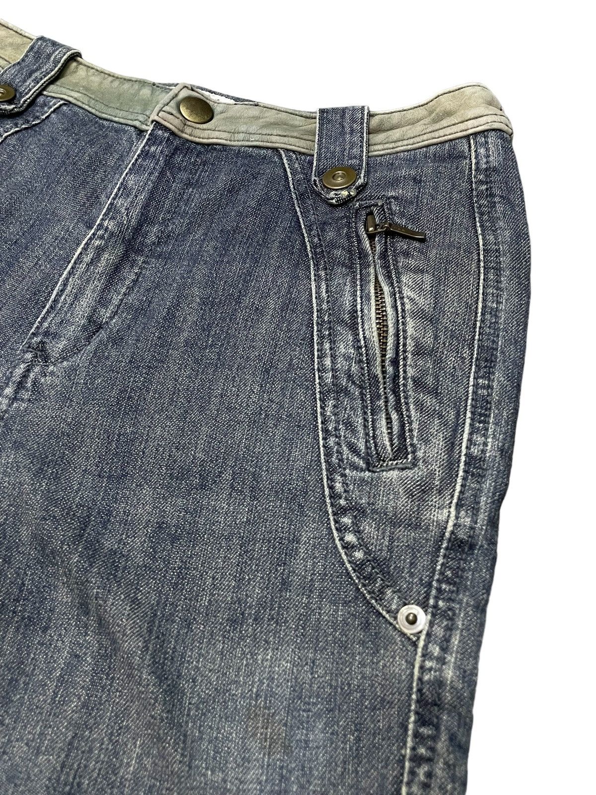 Hysteric Glamour × In The Attic × semanticdesign Studio Picone Asymmetrical Hybrid Flared Jeans Size US 28 / EU 44 - 11 Thumbnail