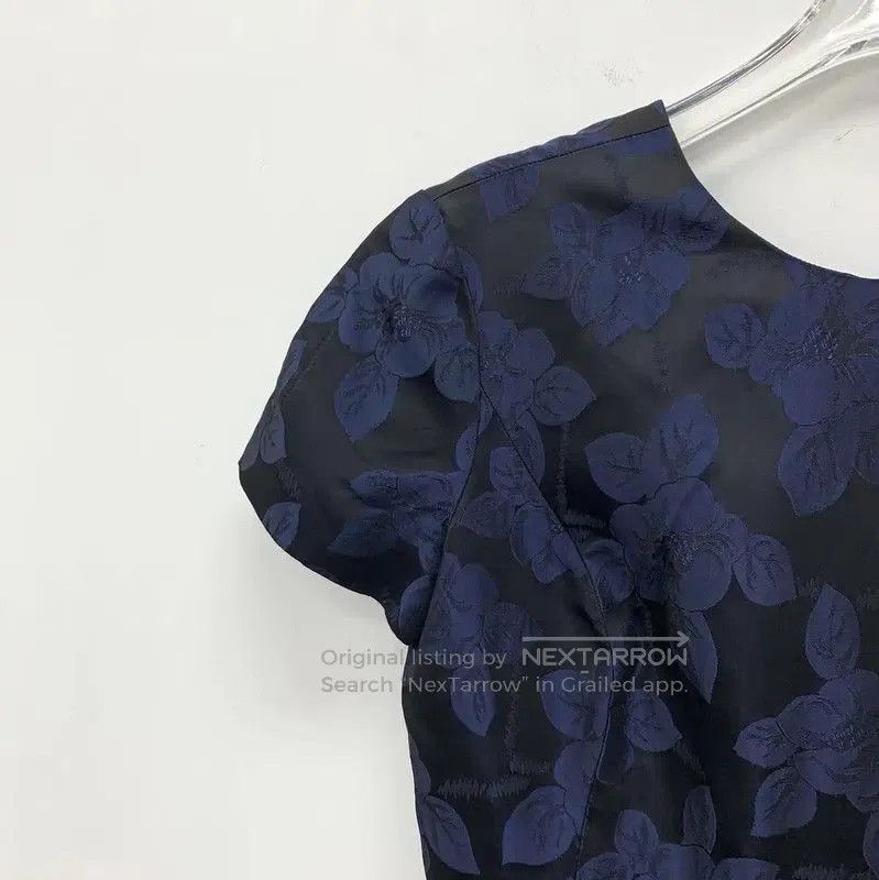 Dior Dior XS Navy Blue Floral Dress . Size XS / US 0-2 / IT 36-38 - 3 Thumbnail