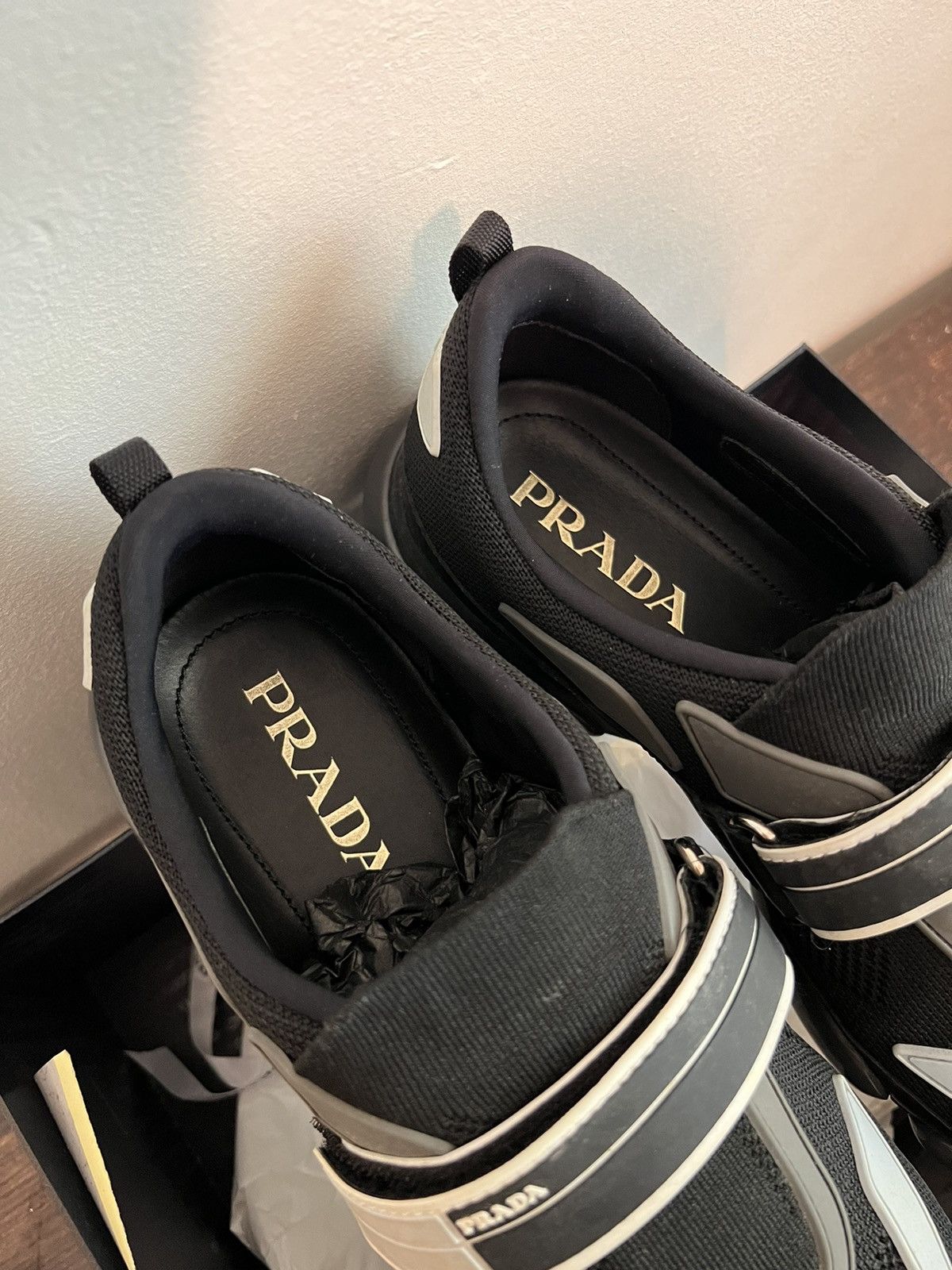 Designer Prada Cloudbust Strap Black Blue Sneaker MSRP $800 Size US 9.5 / EU 42-43 - 5 Thumbnail