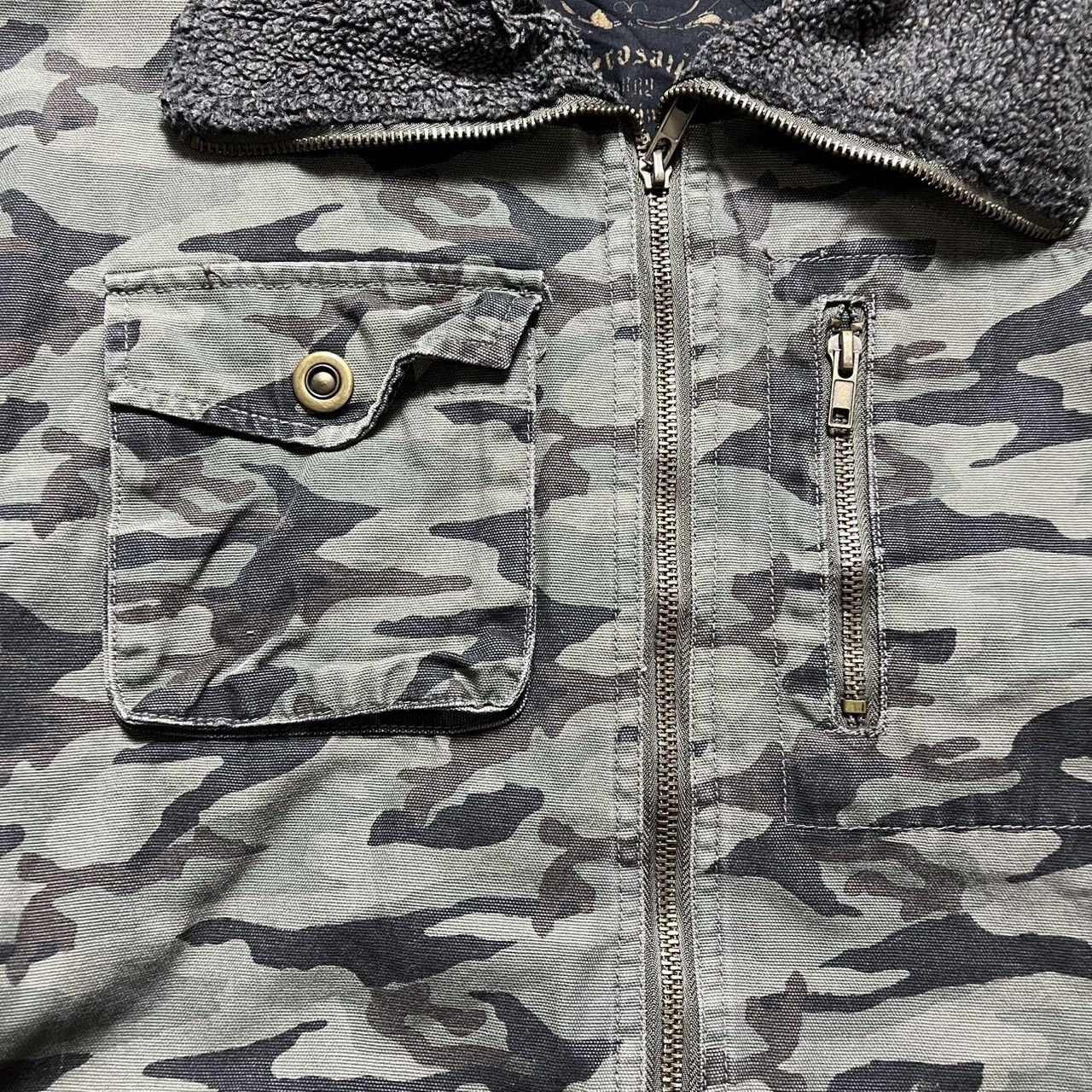 If Six Was Nine × Japanese Brand × Le Grande Bleu (L.G.B.) Japanese Brand Camouflage Multipocket Sherpa Jacket Size US M / EU 48-50 / 2 - 4 Thumbnail