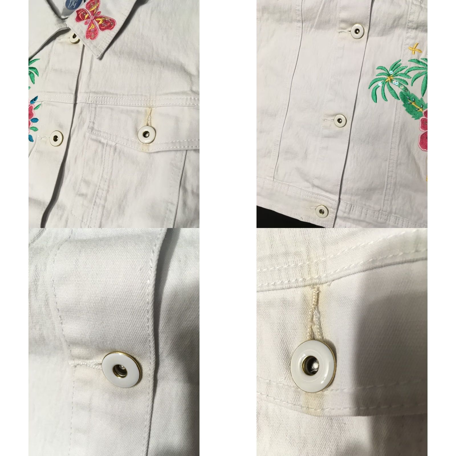 Vintage Diane Gilman DG2 Floral Printed Lightweight Bomber Jacket White 2X Women Jacket Bomber Lightweight Floral White 2X Womens Size XXL / US 16-18 / IT 52-54 - 8 Thumbnail