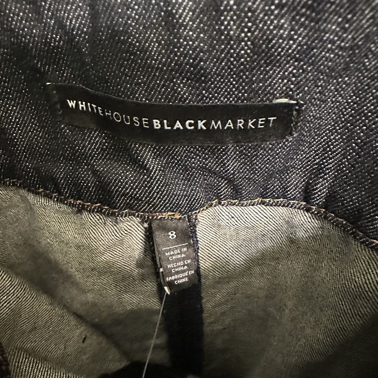 White House Black Market White House Black Market Dark Wash Denim Pencil Skirt Size 30" / US 8 / IT 44 - 3 Thumbnail