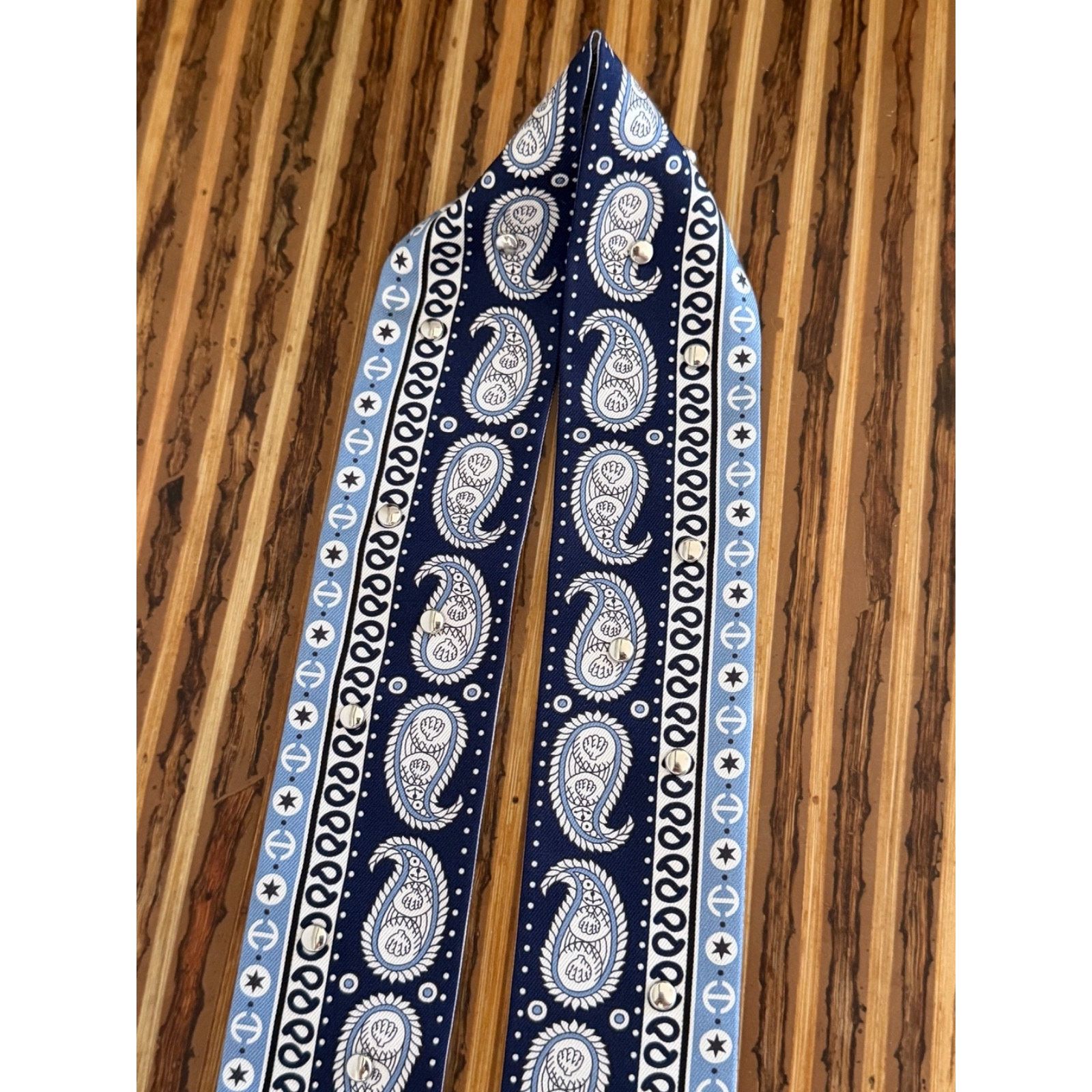 Hermes Hermes Scarf Twilly Tatouages Marins Bandana Silk Blue Jean Size ONE SIZE - 19 Thumbnail