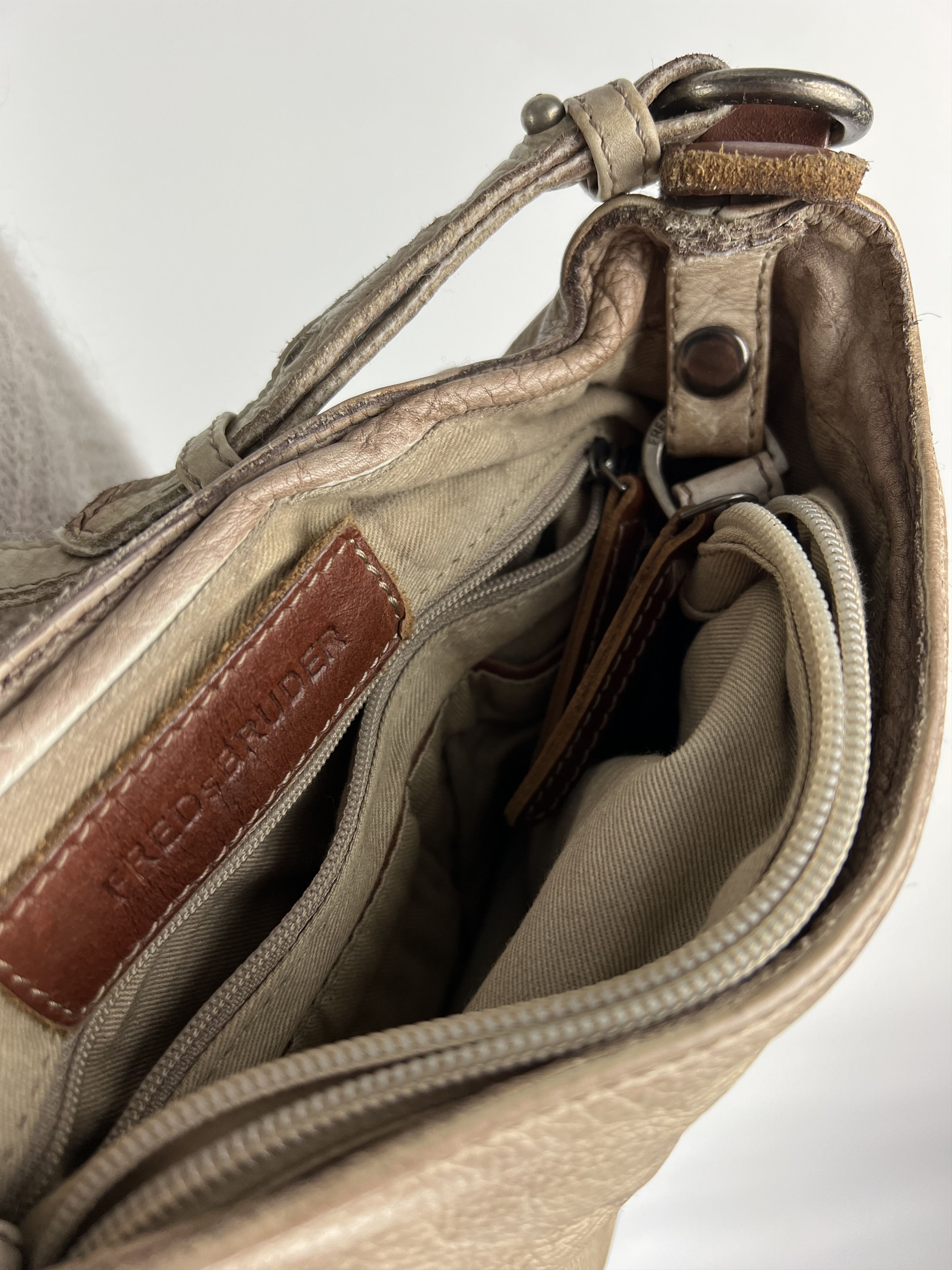 Designer Fredsbruder Brown Leather Crossbody Bag Size ONE SIZE - 10 Thumbnail