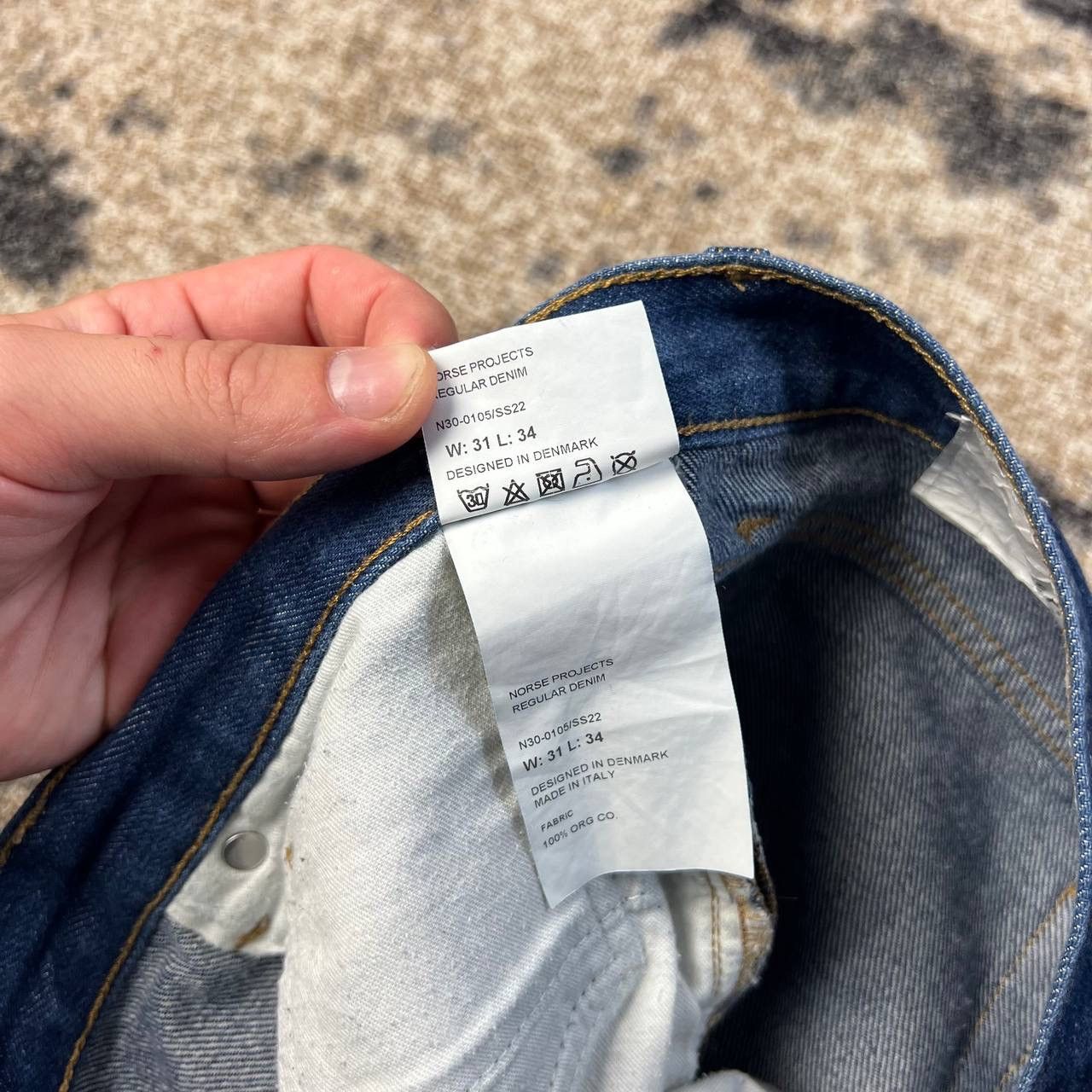 Norse Projects Norse Project Regular Fit Blue Denim Jeans Streetwear Style Size US 31 - 8 Thumbnail