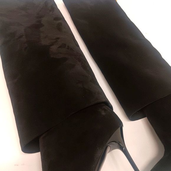 Balmain Balmain Arielle Black Suede Knee High Boots - EU36/US6 Size US 6 / IT 36 - 12 Thumbnail