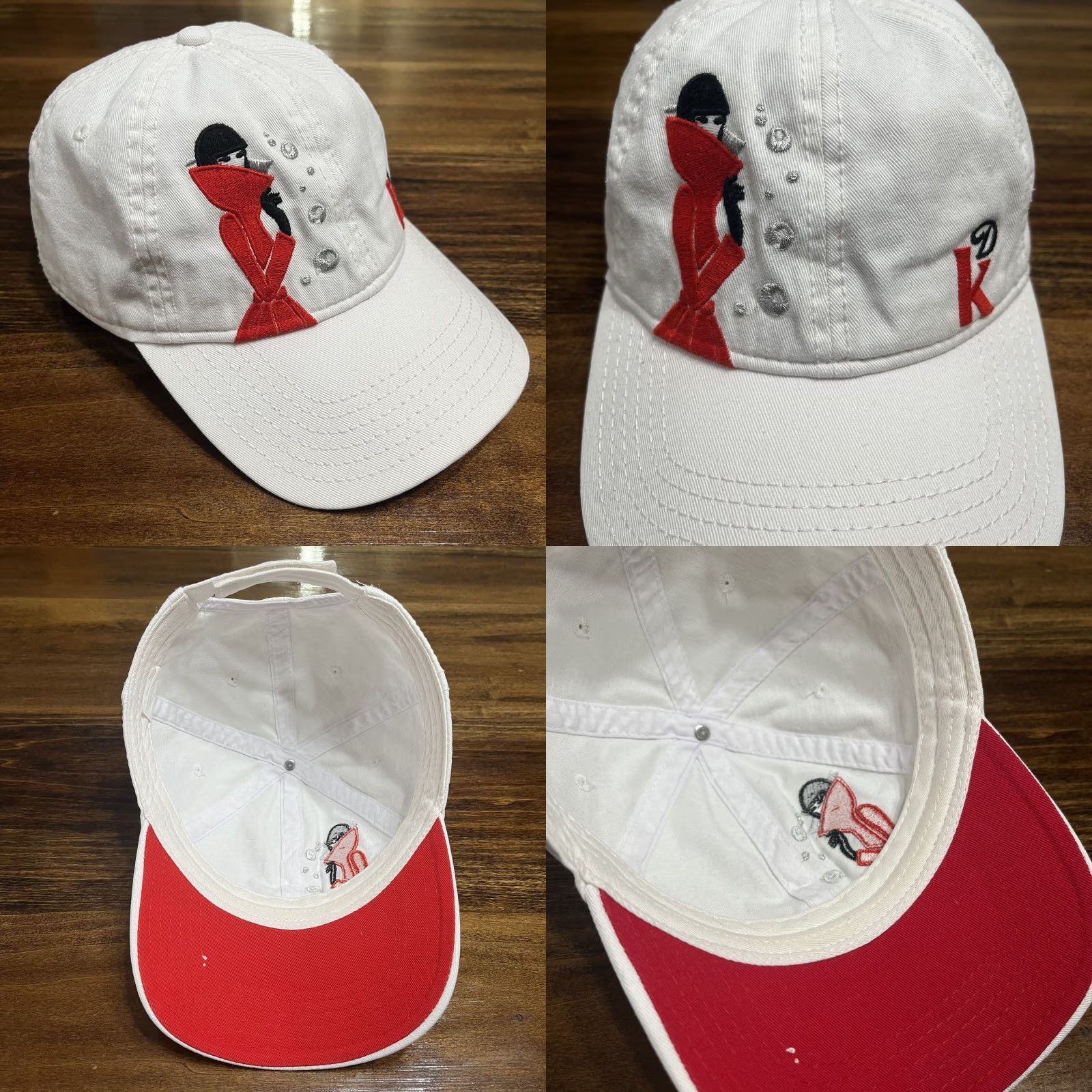 Vintage Coca Cola Diet Coke Hat Cap White Strap Back Adjustable DK Lady In A Coat Size ONE SIZE - 8 Thumbnail