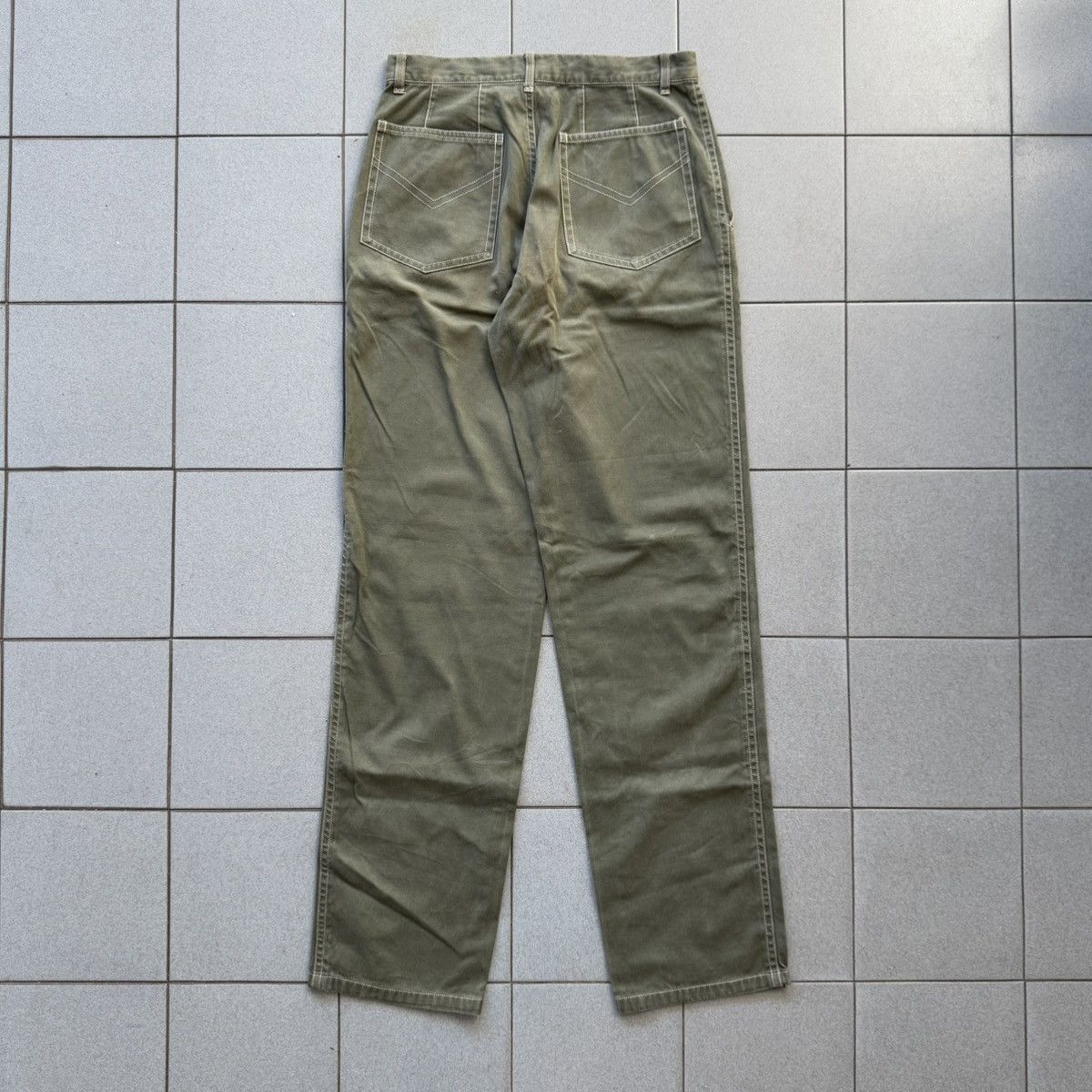 Issey Miyake Vintage 80s Issey Miyake White Stitching Military Trouser Size US 28 / EU 44 - 9 Thumbnail