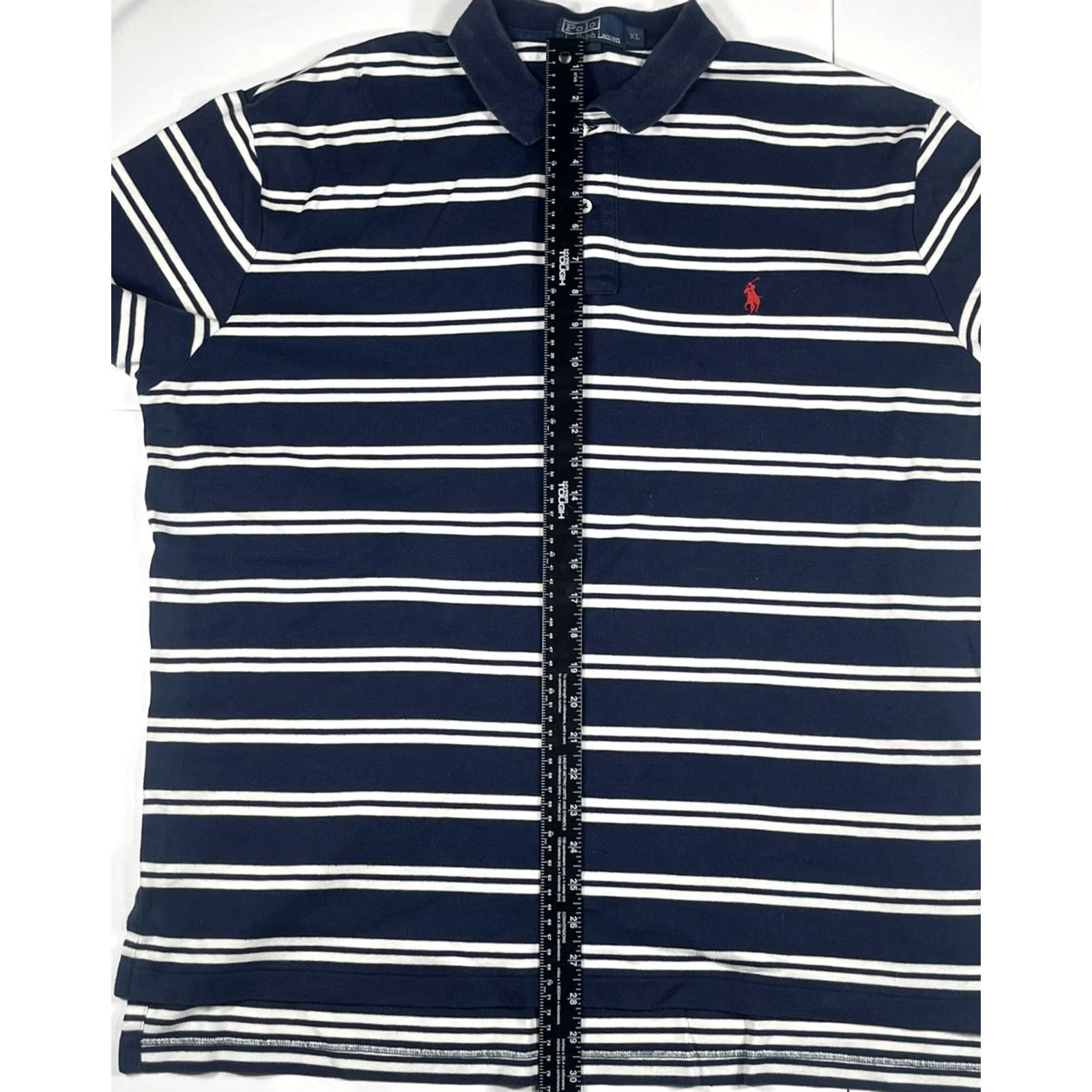 Ralph Lauren Polo by Ralph Lauren Polo Shirt Size XL Blue White Stripes Short Sleeve Men's Size US XL / EU 56 / 4 - 5 Thumbnail