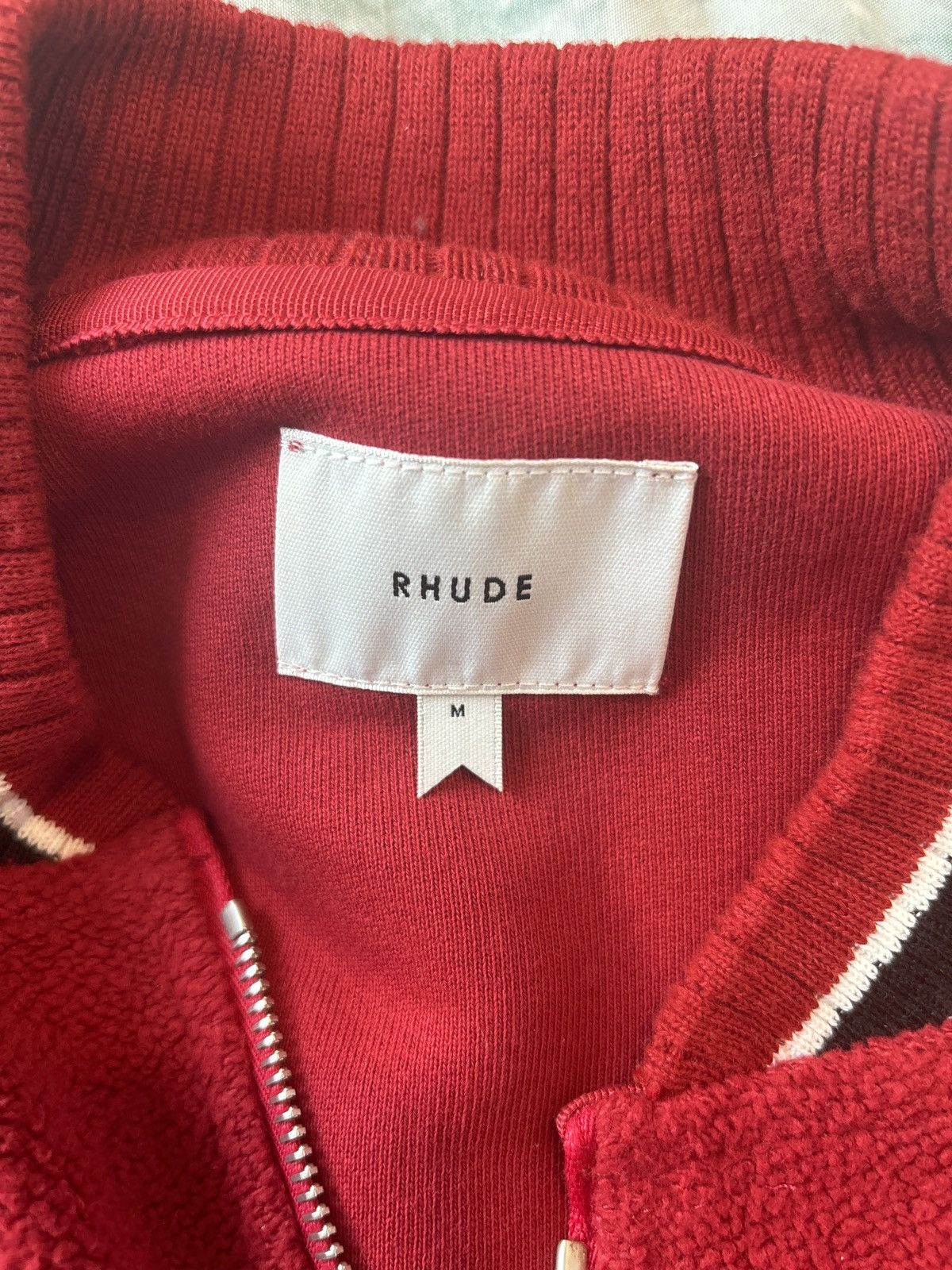 Rhude RHUDE Vintage Red 1/4 Zip Varsity Sweater Size Medium Size US M / EU 48-50 / 2 - 3 Thumbnail