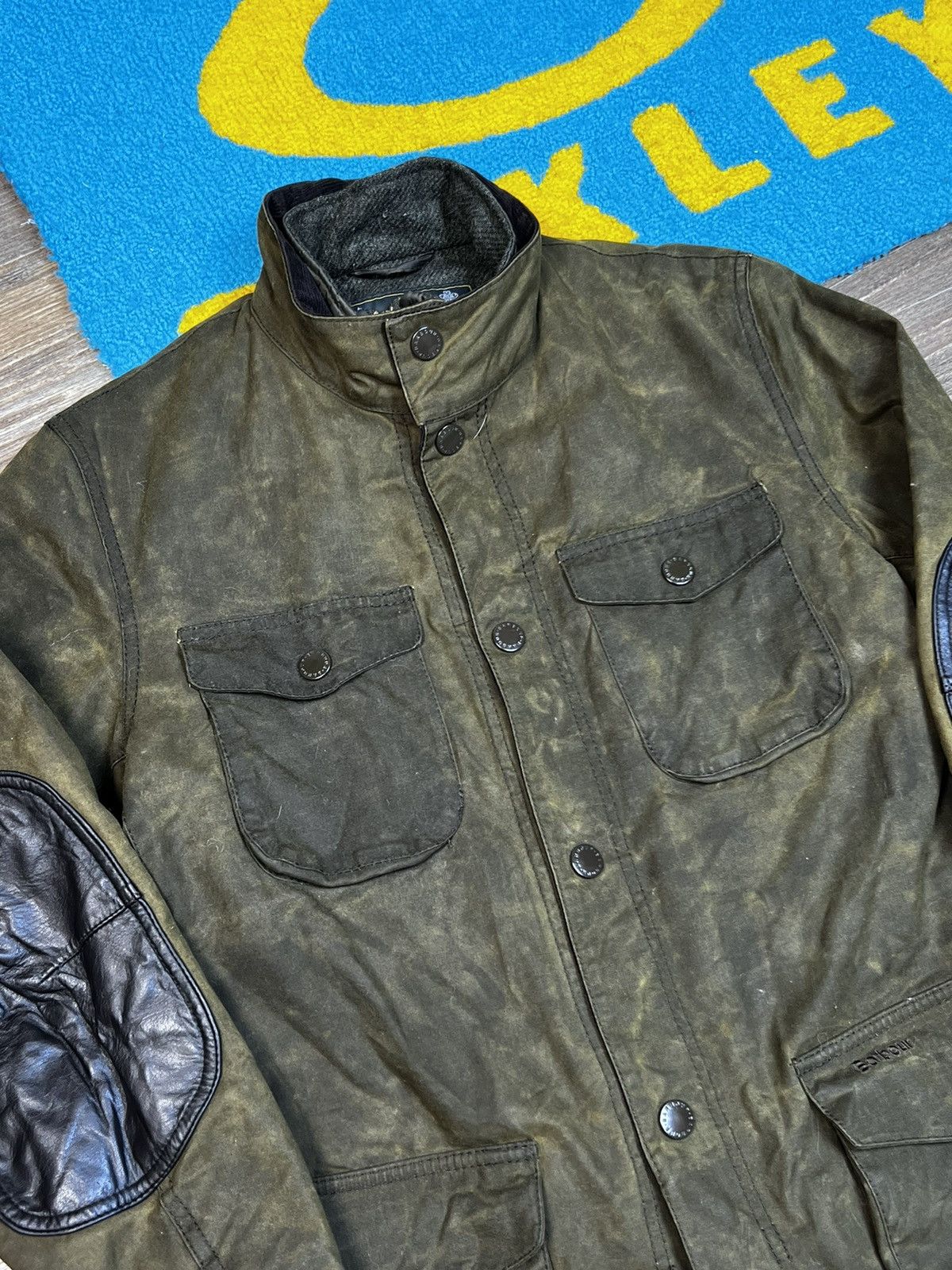 Barbour Barbour Ogston Green Waxed Jacket with Elbow Size US S / EU 44-46 / 1 - 4 Thumbnail