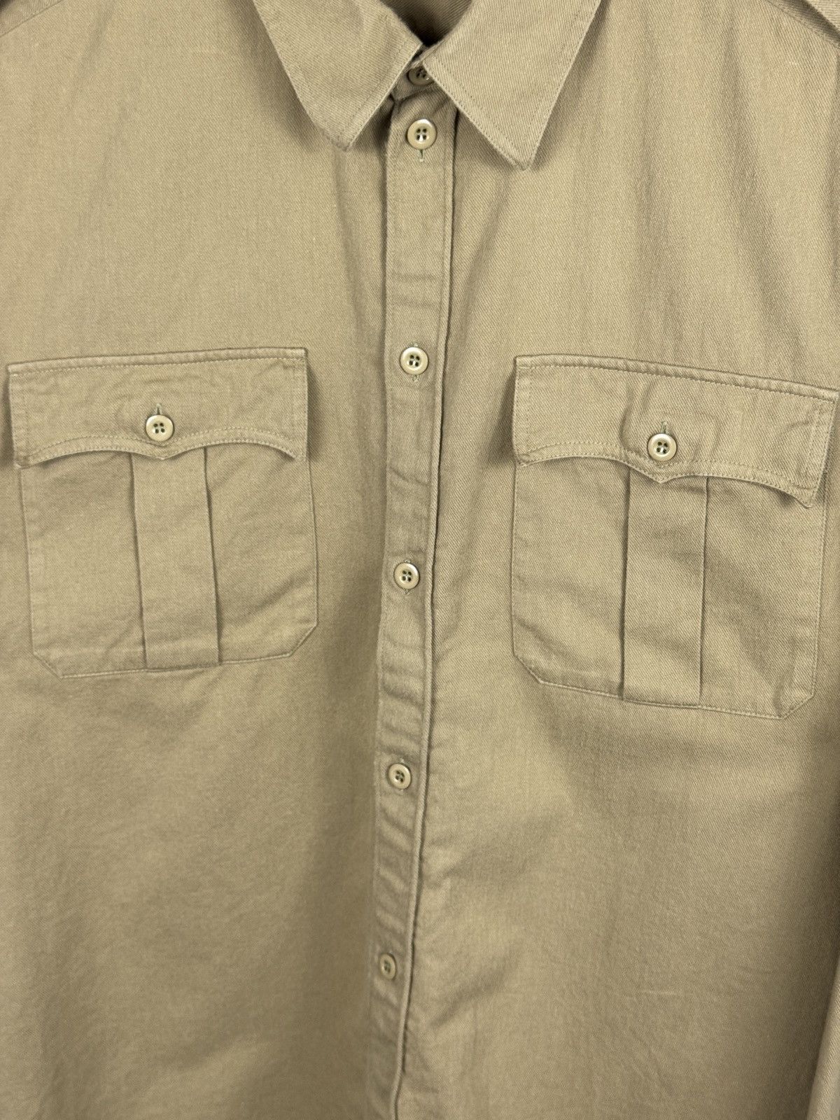 Celine SS 20 Celine X Hedi Slimane Military Shirt in Cotton Twill Size US M / EU 48-50 / 2 - 5 Thumbnail