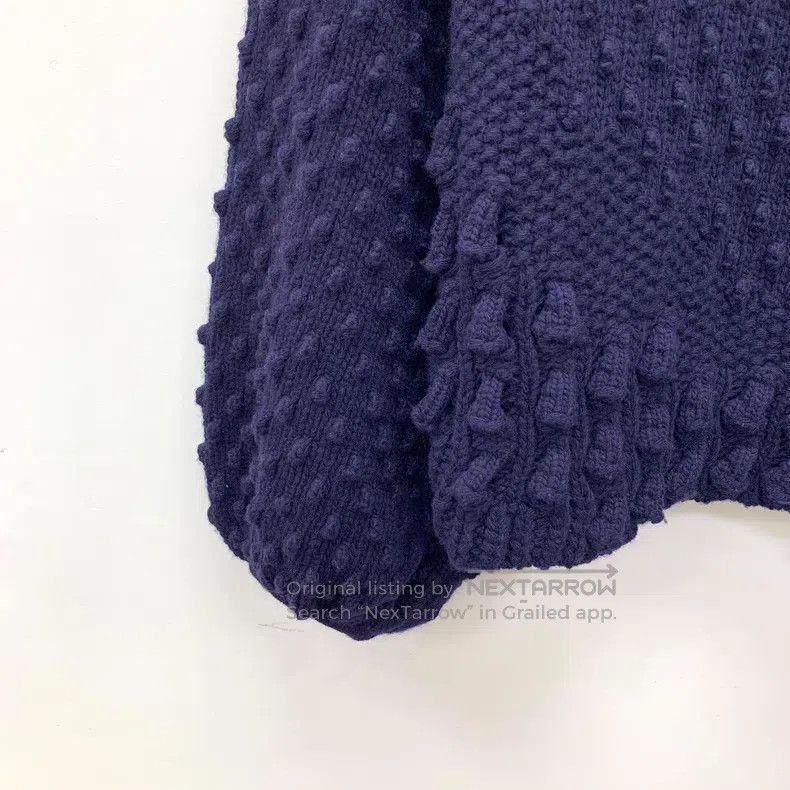 Dior Dior Dark blue jacquard wool round-neck long-sleeved knitt Size XS / US 0-2 / IT 36-38 - 4 Thumbnail