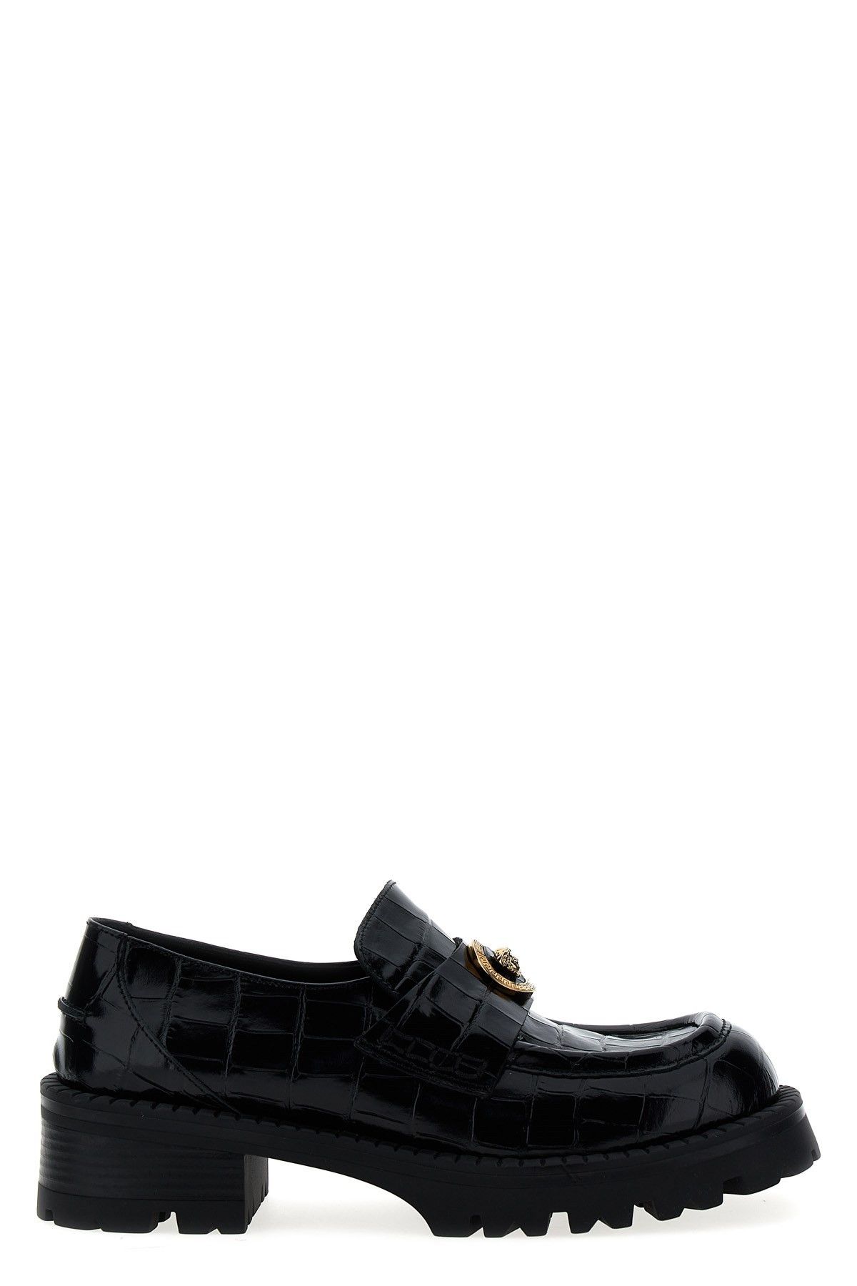 image of Versace 'vagabond' Loafers in Black, Women's (Size 10)