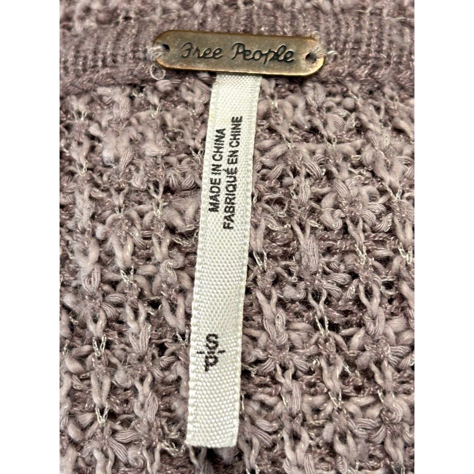 Free People Women's Free People Oversized Sweater Pink Mauve Knit Cowl Neck Pullover Small Size S / US 4 / IT 40 - 6 Thumbnail