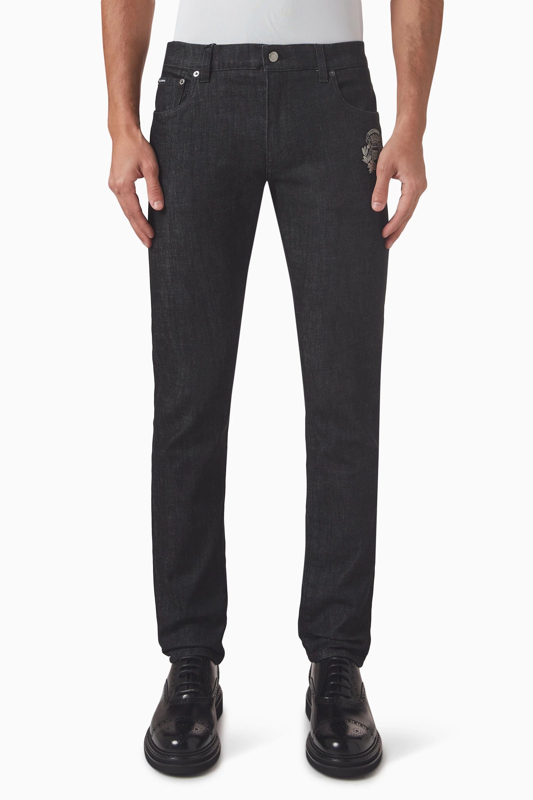 Dolce & Gabbana o1y0125 Logo Jeans in Black Size US 42 / EU 58 - 1 Thumbnail