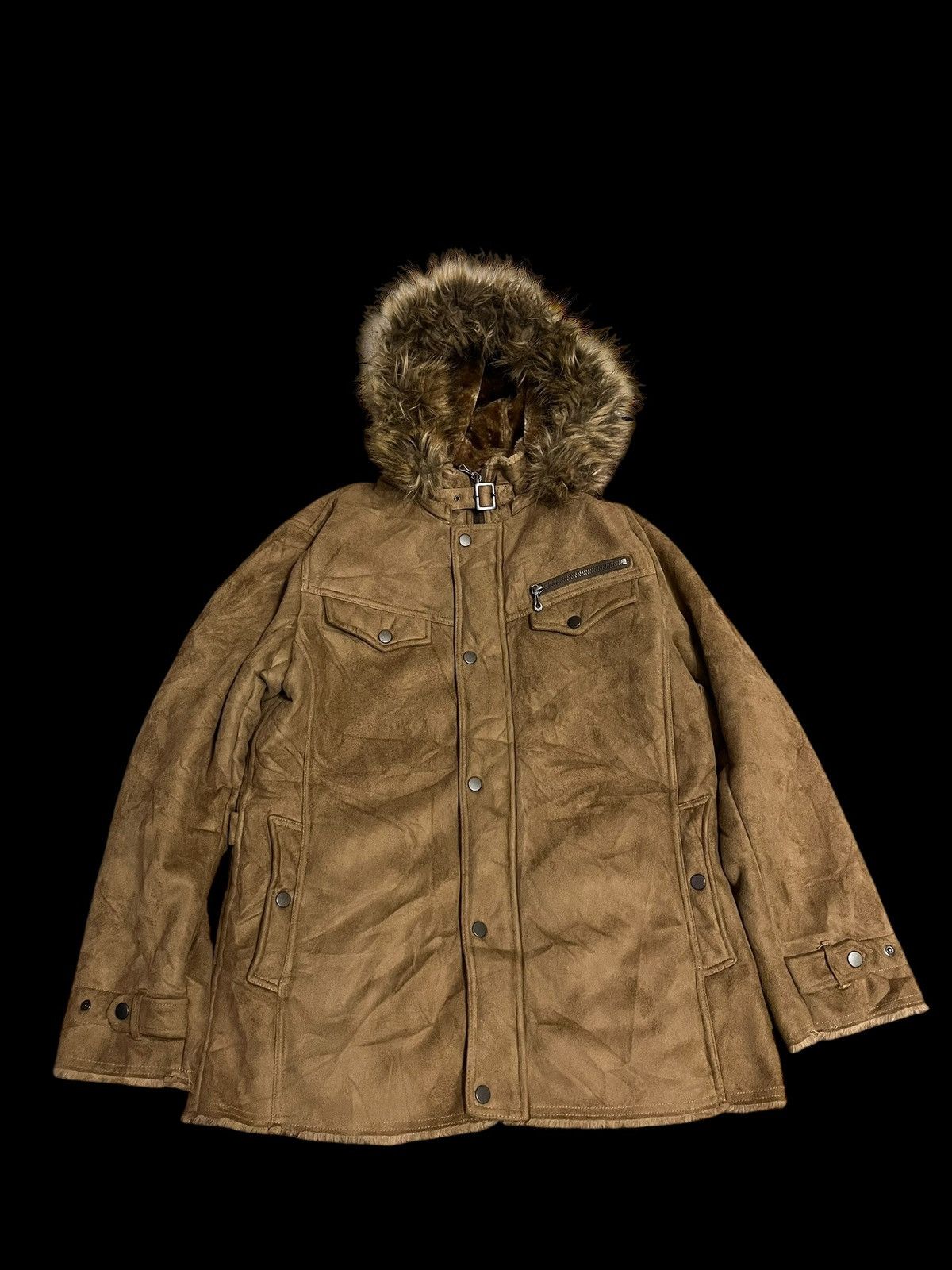 Hysteric Glamour × Japanese Brand Taka Q Brown Fur Hooded Jacket Size US L / EU 52-54 / 3 - 1 Thumbnail